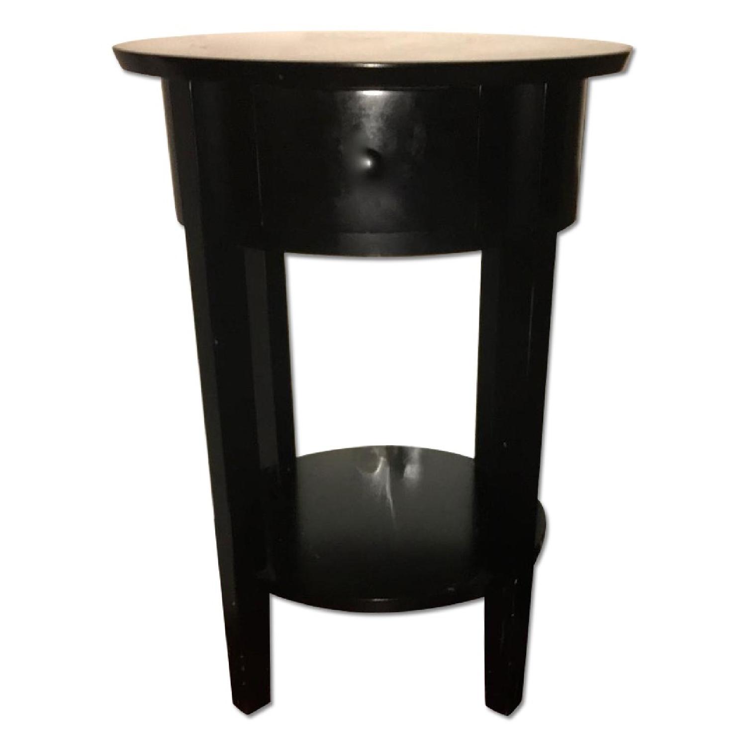 Pottery Barn Julia Bedside Table/Nightstand in Black AptDeco