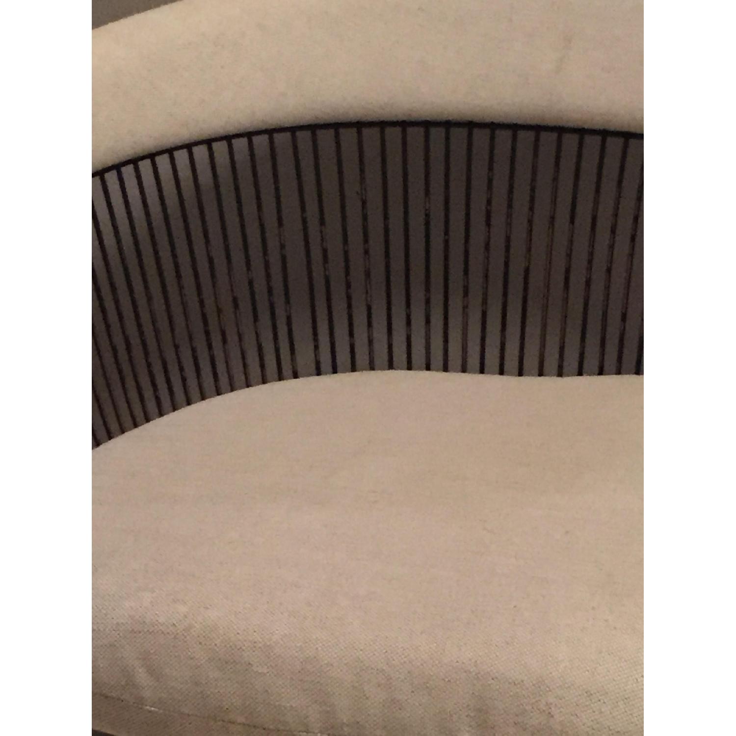 Knoll Warren Platner Reupholstered Belgian Linen Chairs - image-2