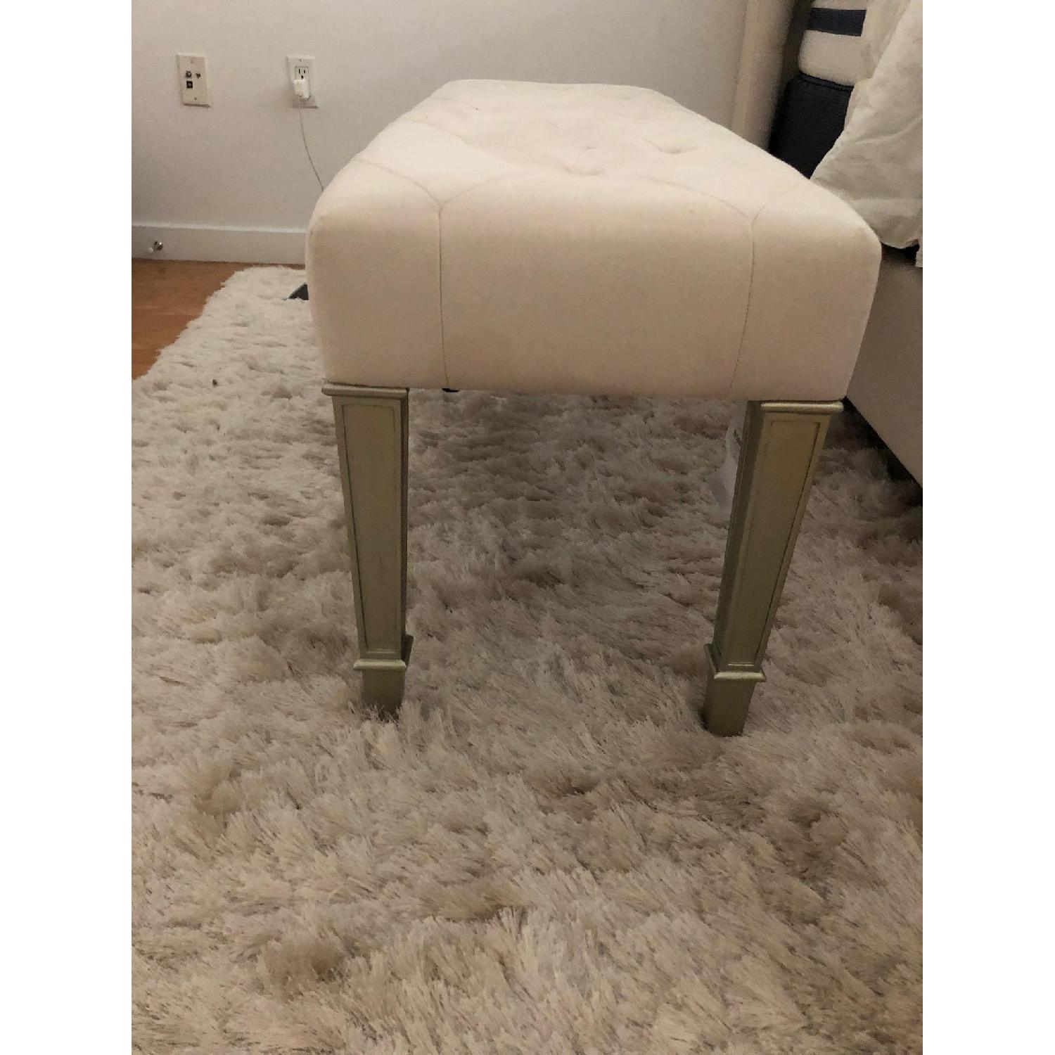 Pier 1 Hayworth Collection Ivory Silver Bench - image-2