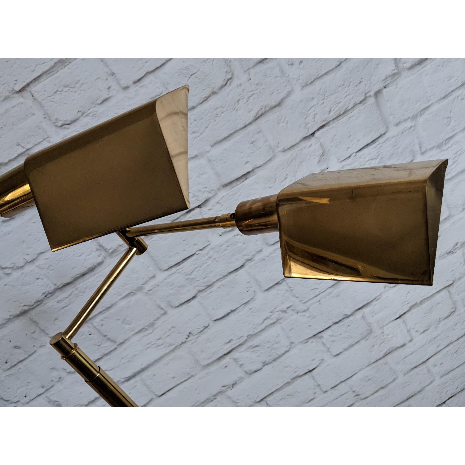 Koch & Lowy Mid-Century Modern Adjustable Brass Floor Lamps - image-5