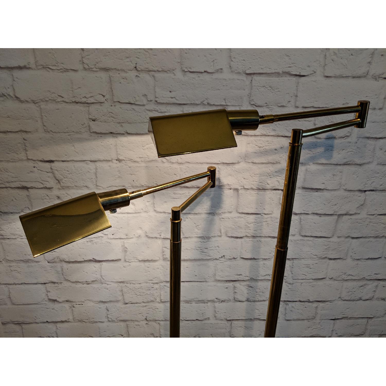 Koch & Lowy Mid-Century Modern Adjustable Brass Floor Lamps - image-6