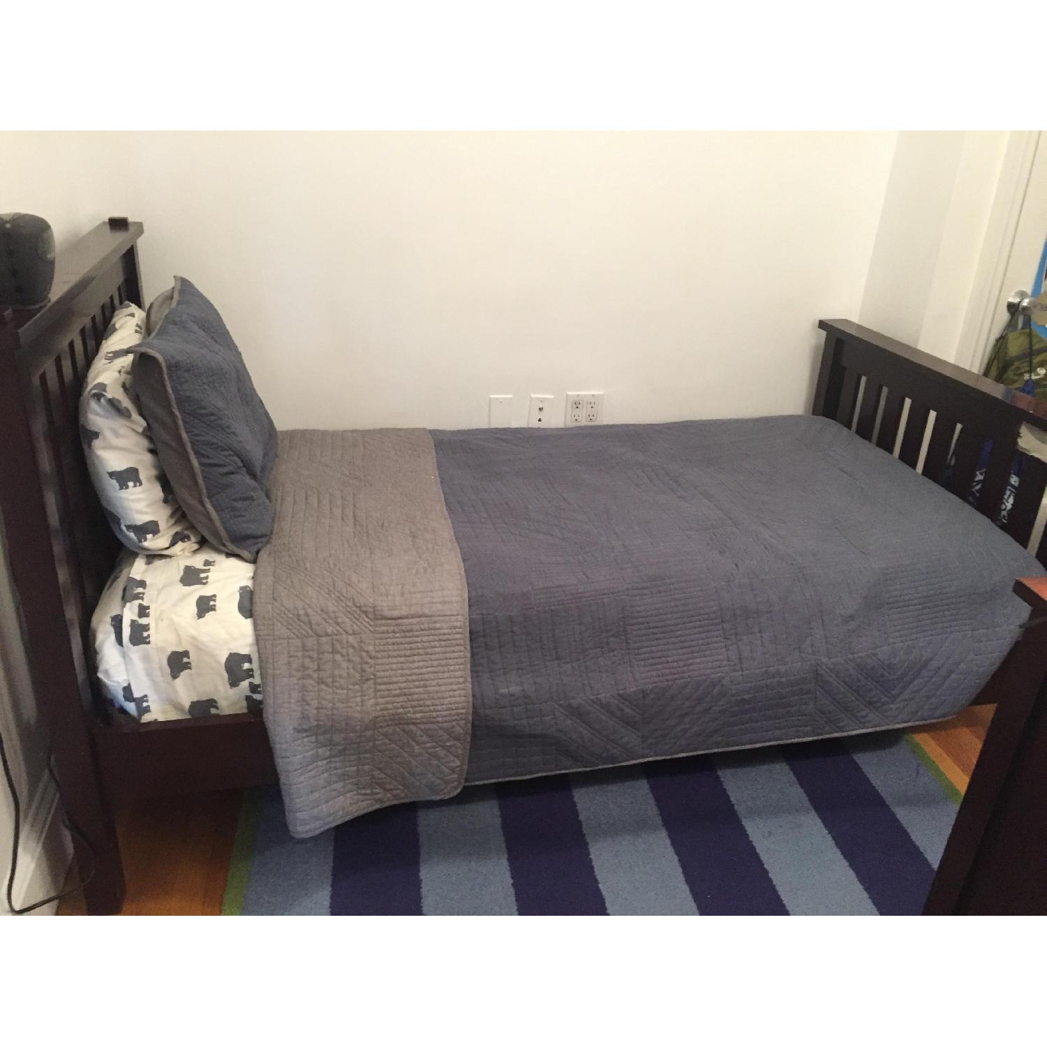 Pottery Barn PB Kids Elliott Twin Bed in Dark Wood - image-1