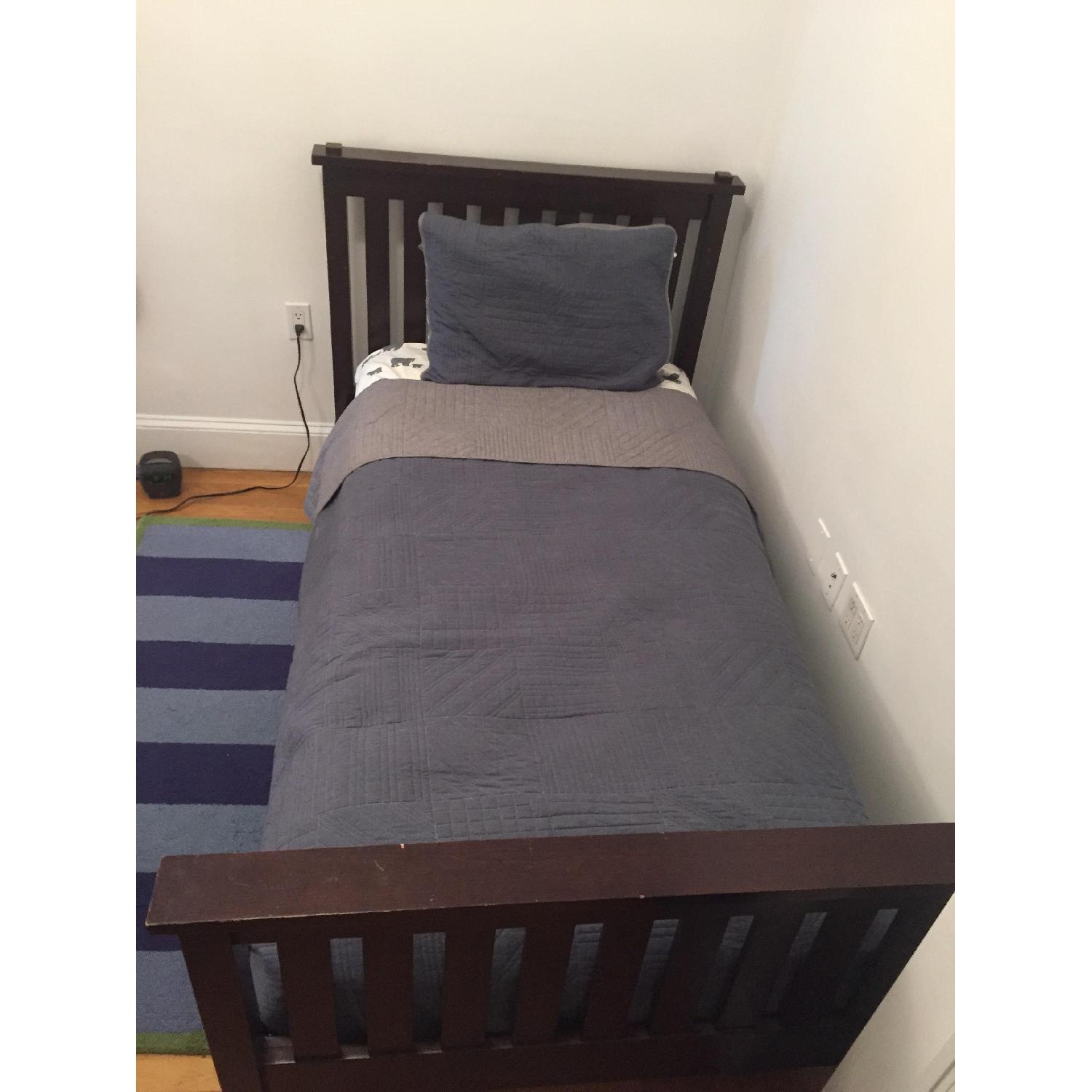 Pottery Barn PB Kids Elliott Twin Bed in Dark Wood - image-2