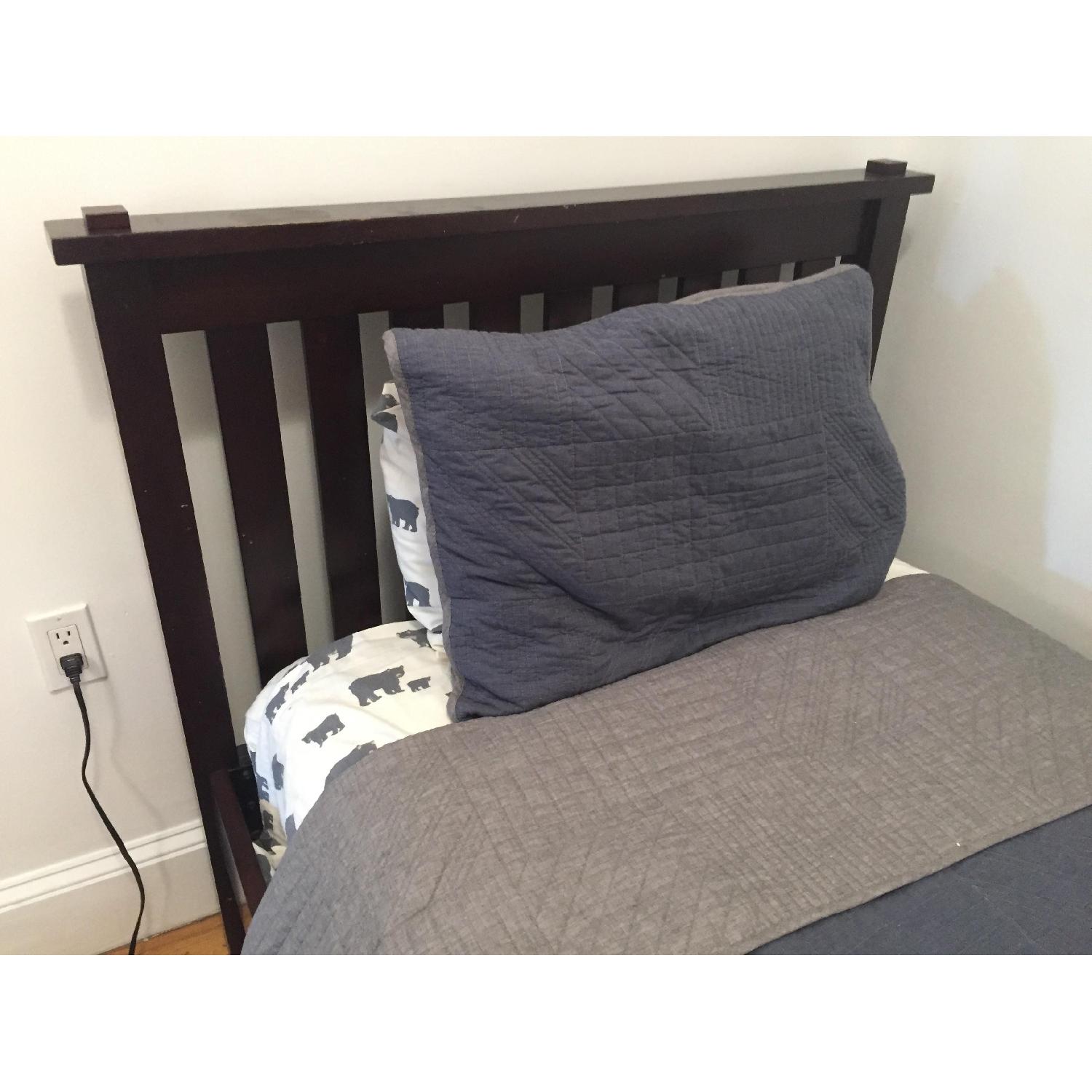 Pottery Barn PB Kids Elliott Twin Bed in Dark Wood - image-3