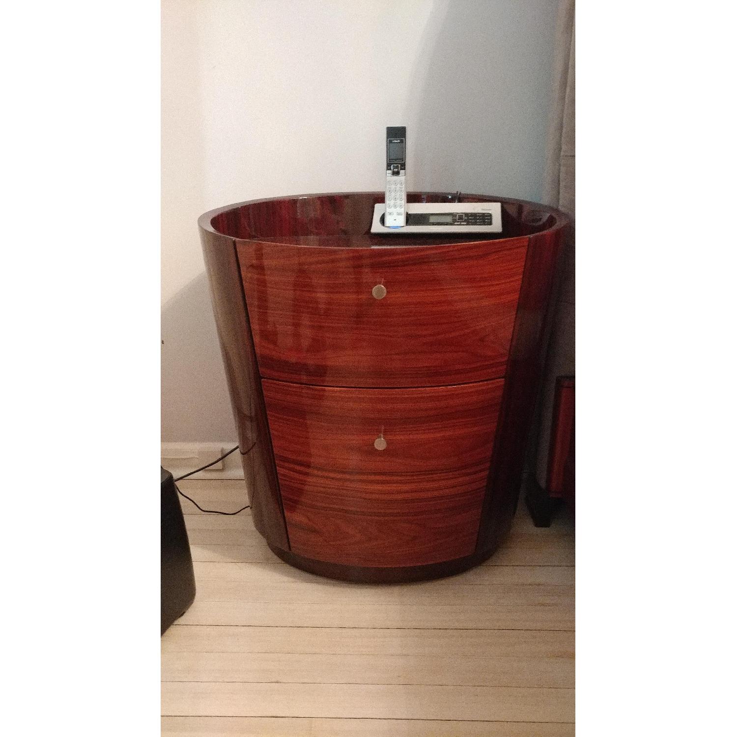 Cherry Wood Nightstand - image-1