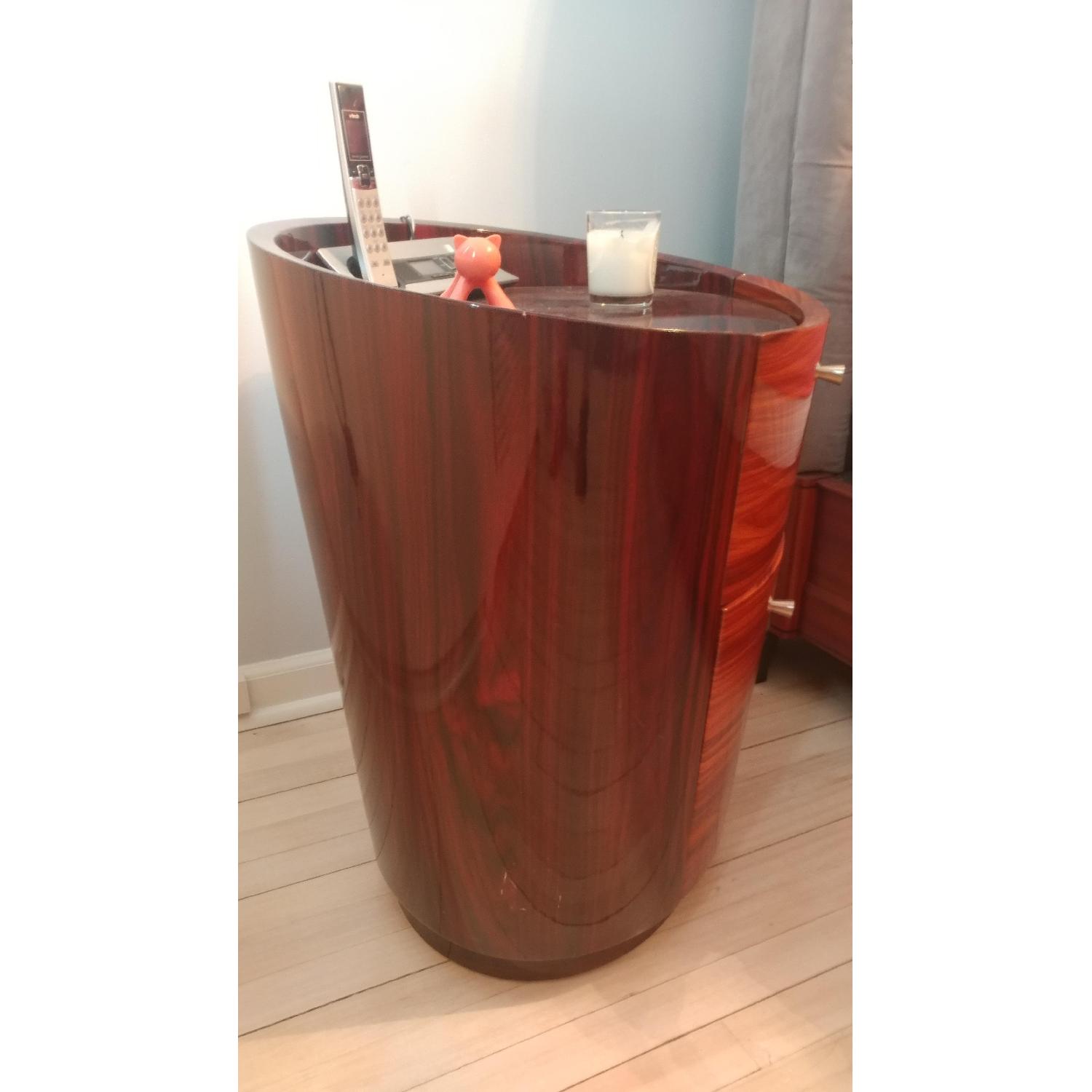 Cherry Wood Nightstand - image-2