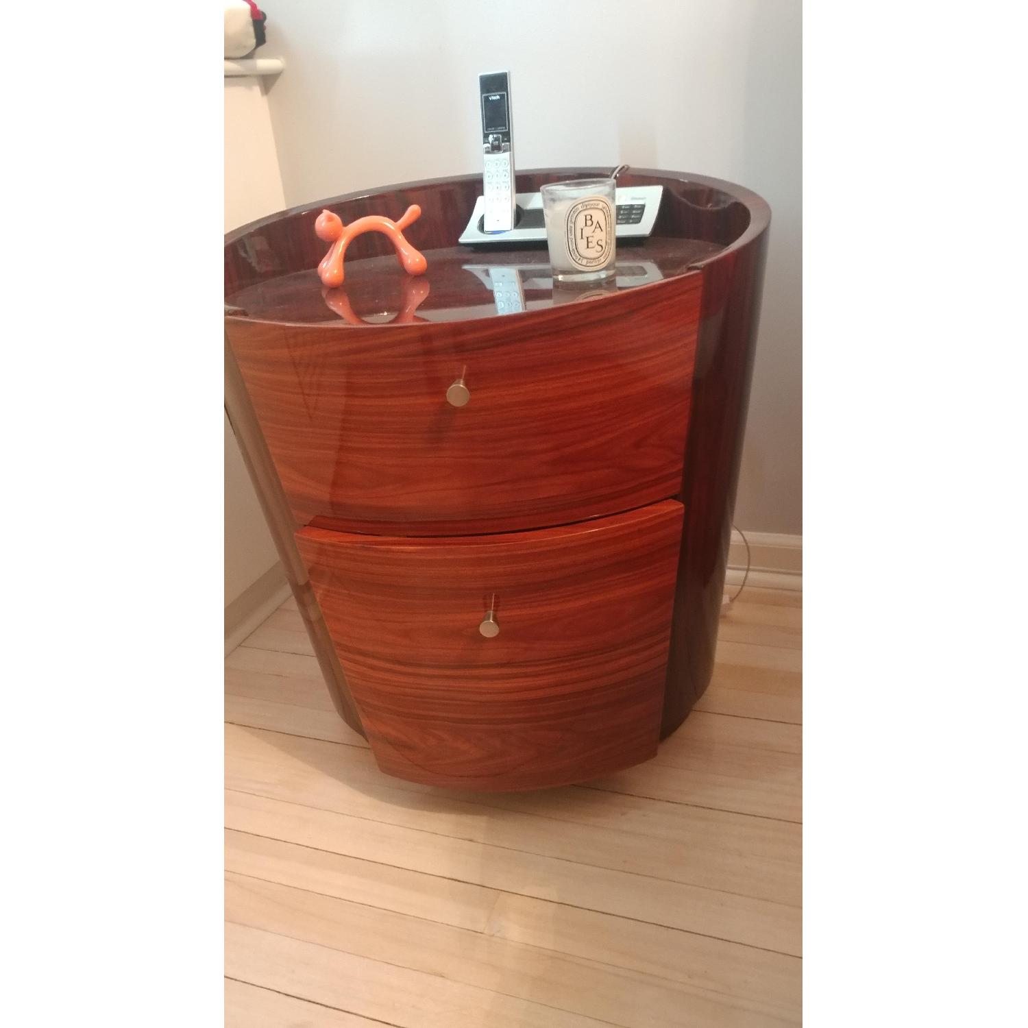 Cherry Wood Nightstand - image-4