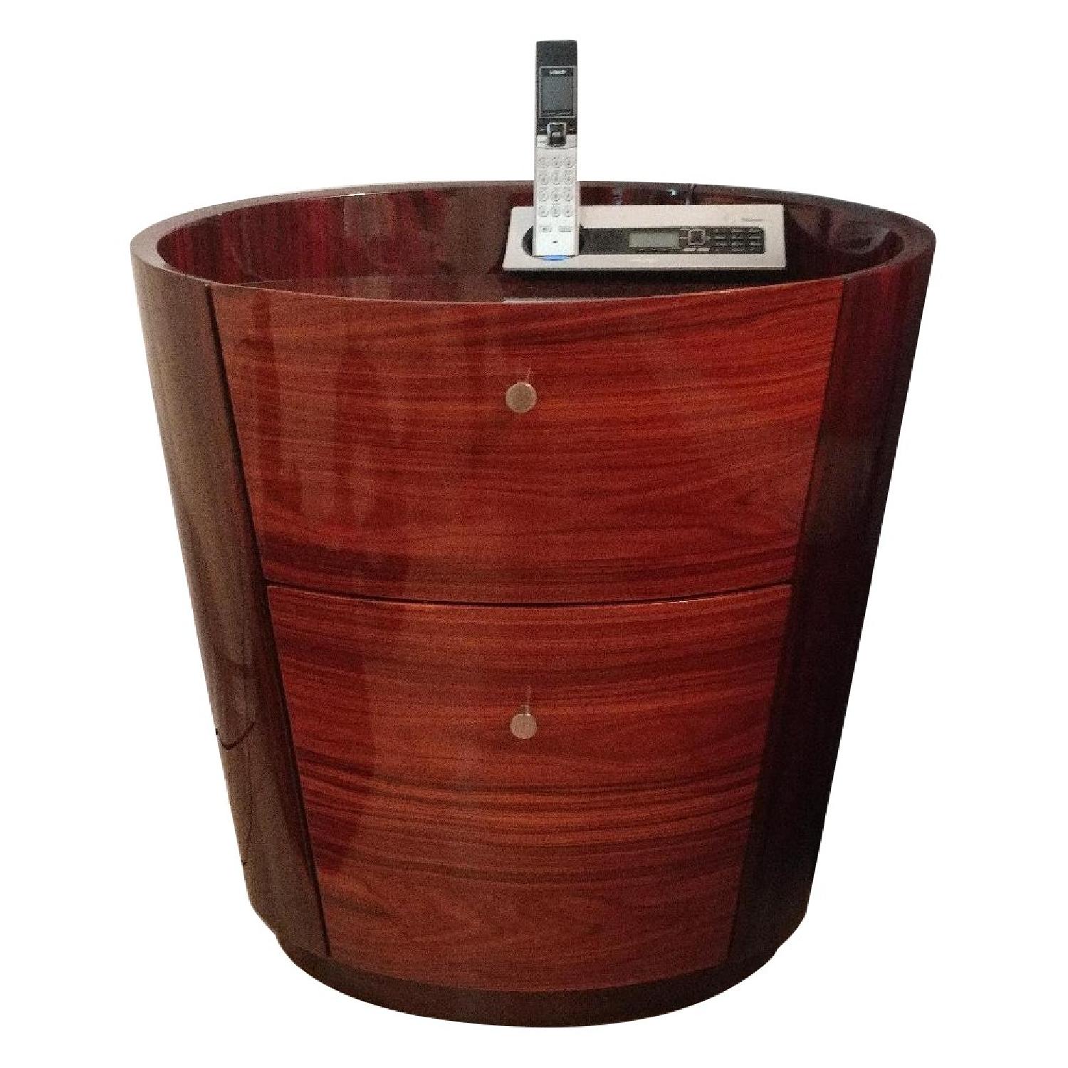 Cherry Wood Nightstand - image-0