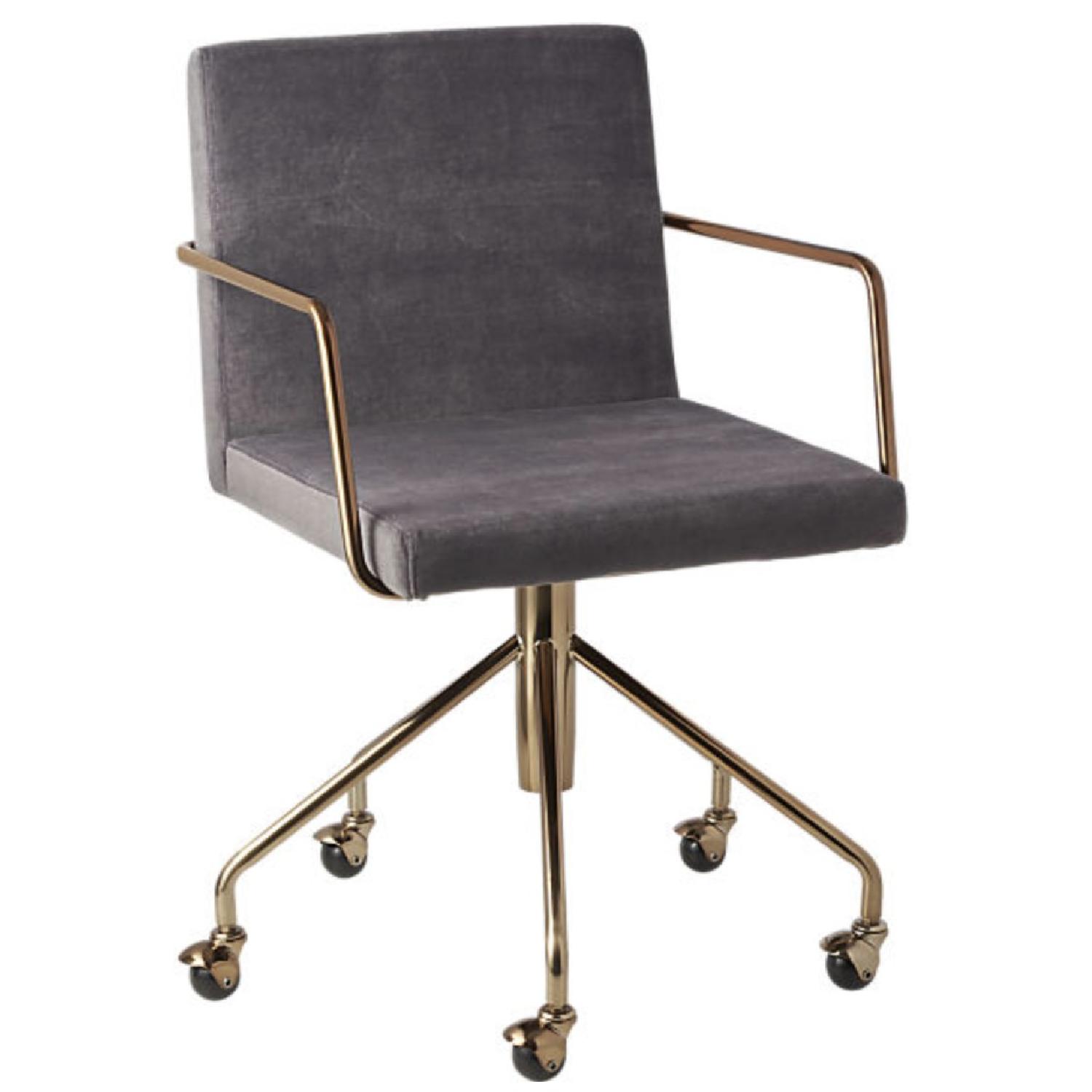 CB2 Rouka Velvet Office Chair AptDeco