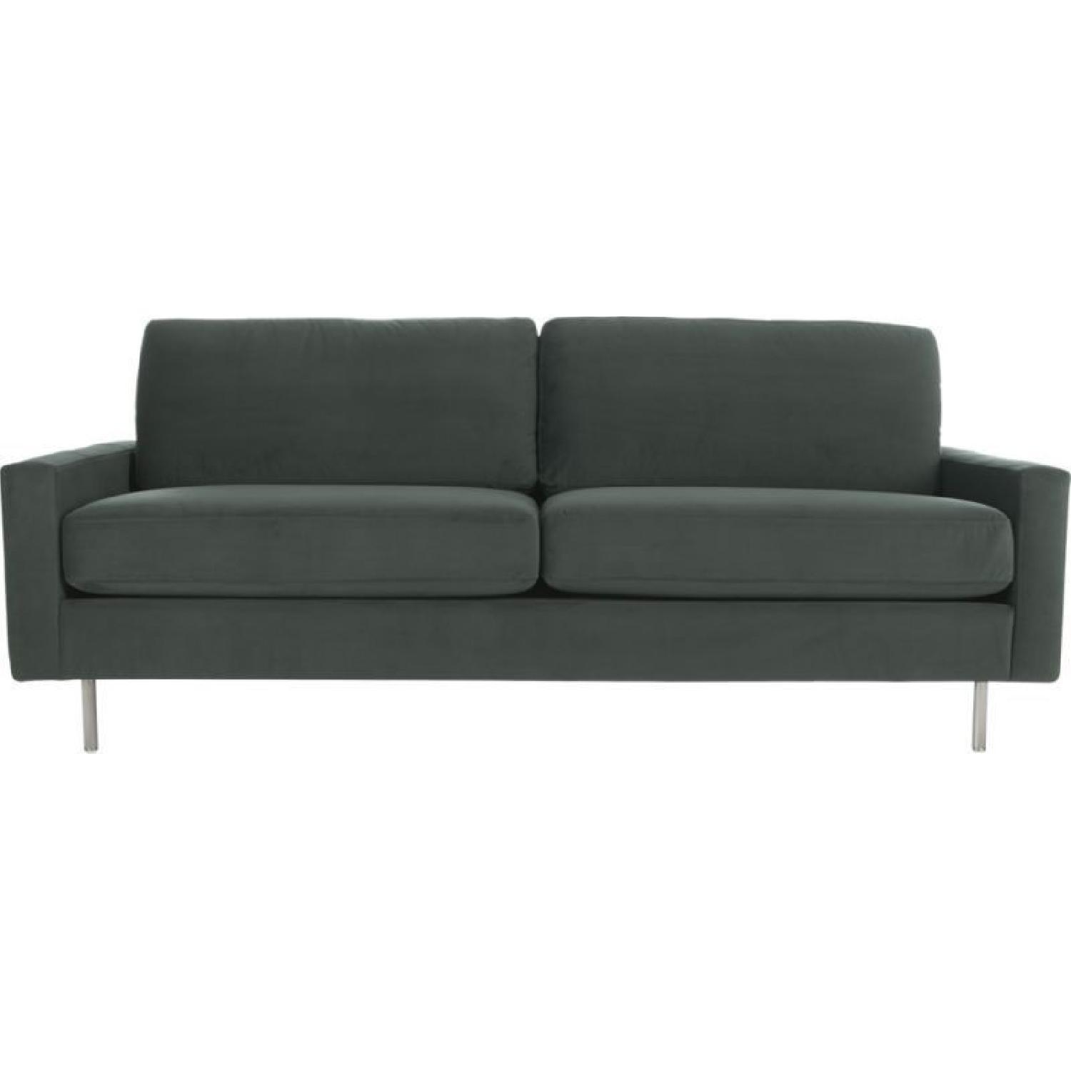 CB2 Charcoal Sofa - image-0