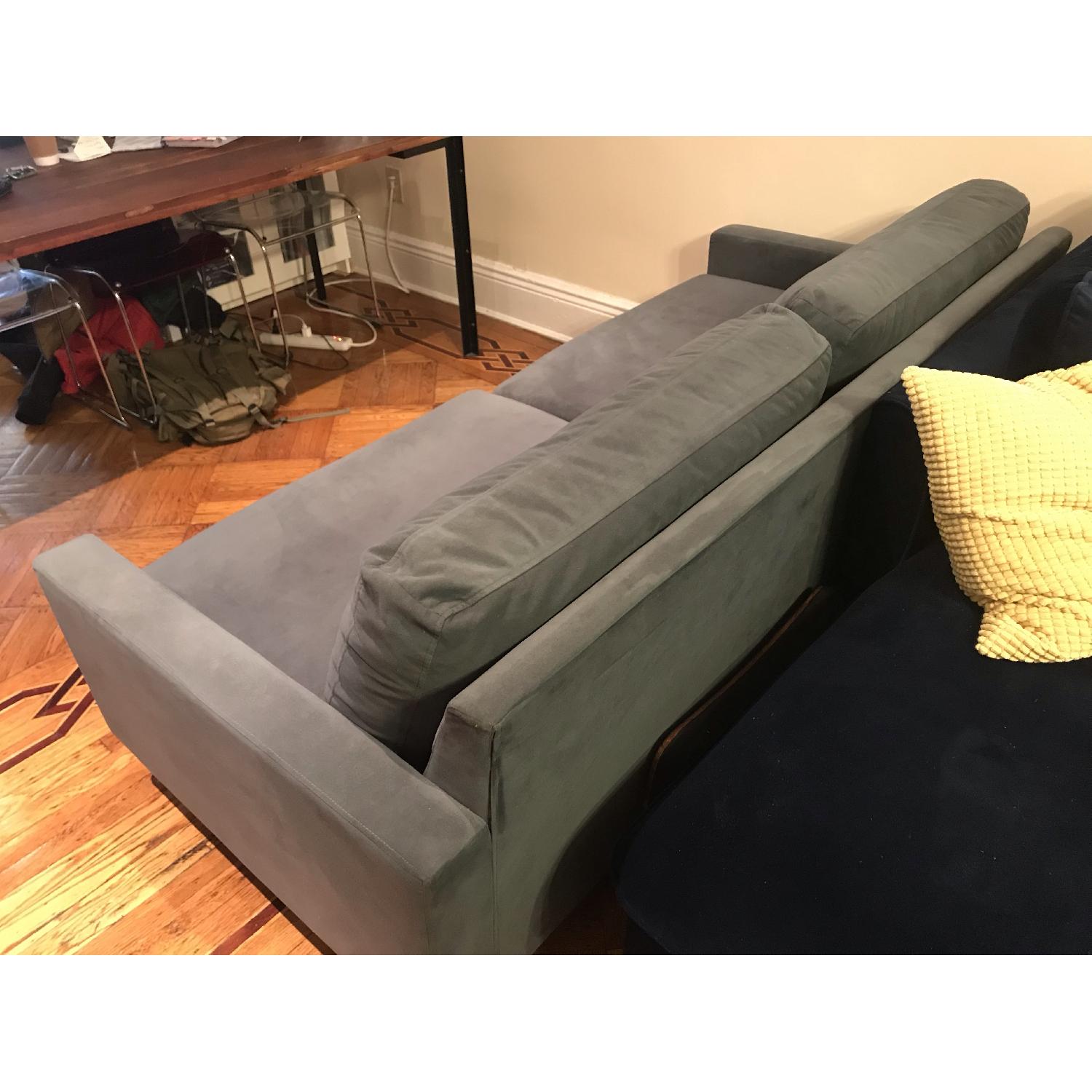 CB2 Charcoal Sofa - image-2