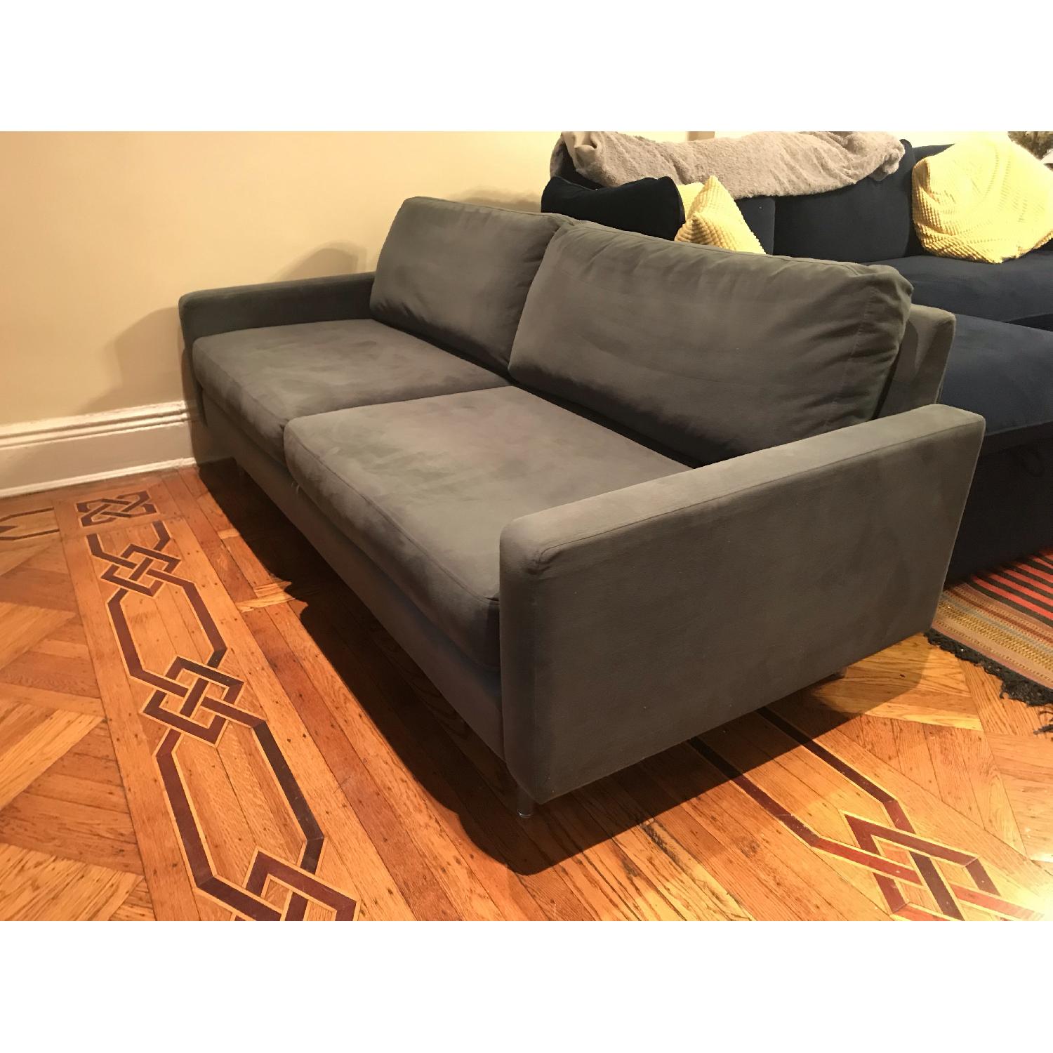 CB2 Charcoal Sofa - image-3