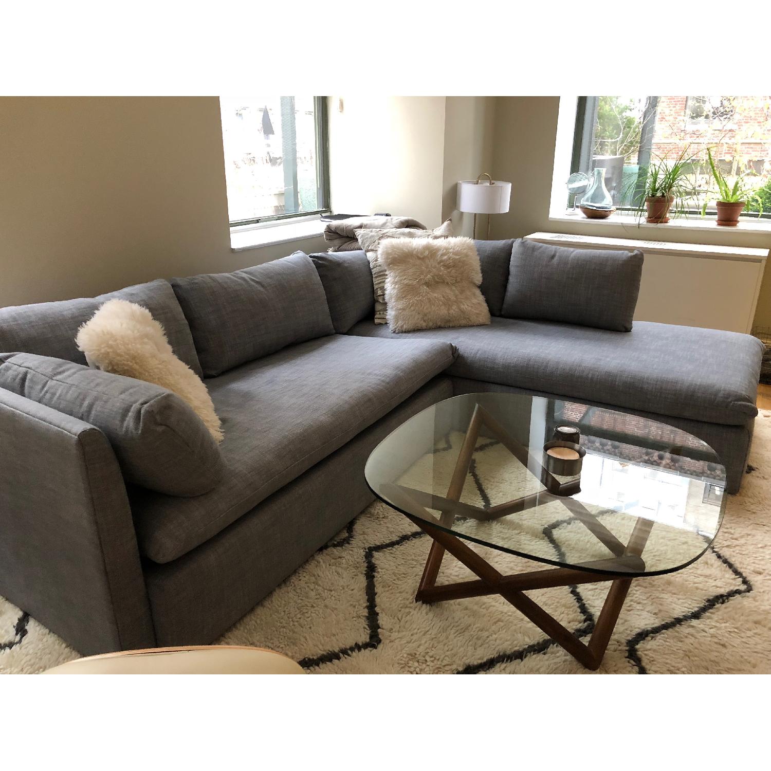 West Elm Shelter 2-Piece Terminal Chaise Sectional Sofa - image-1