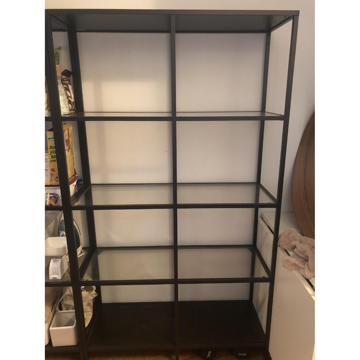 Ikea Vittsjo Black Glass Shelving Units - image-1