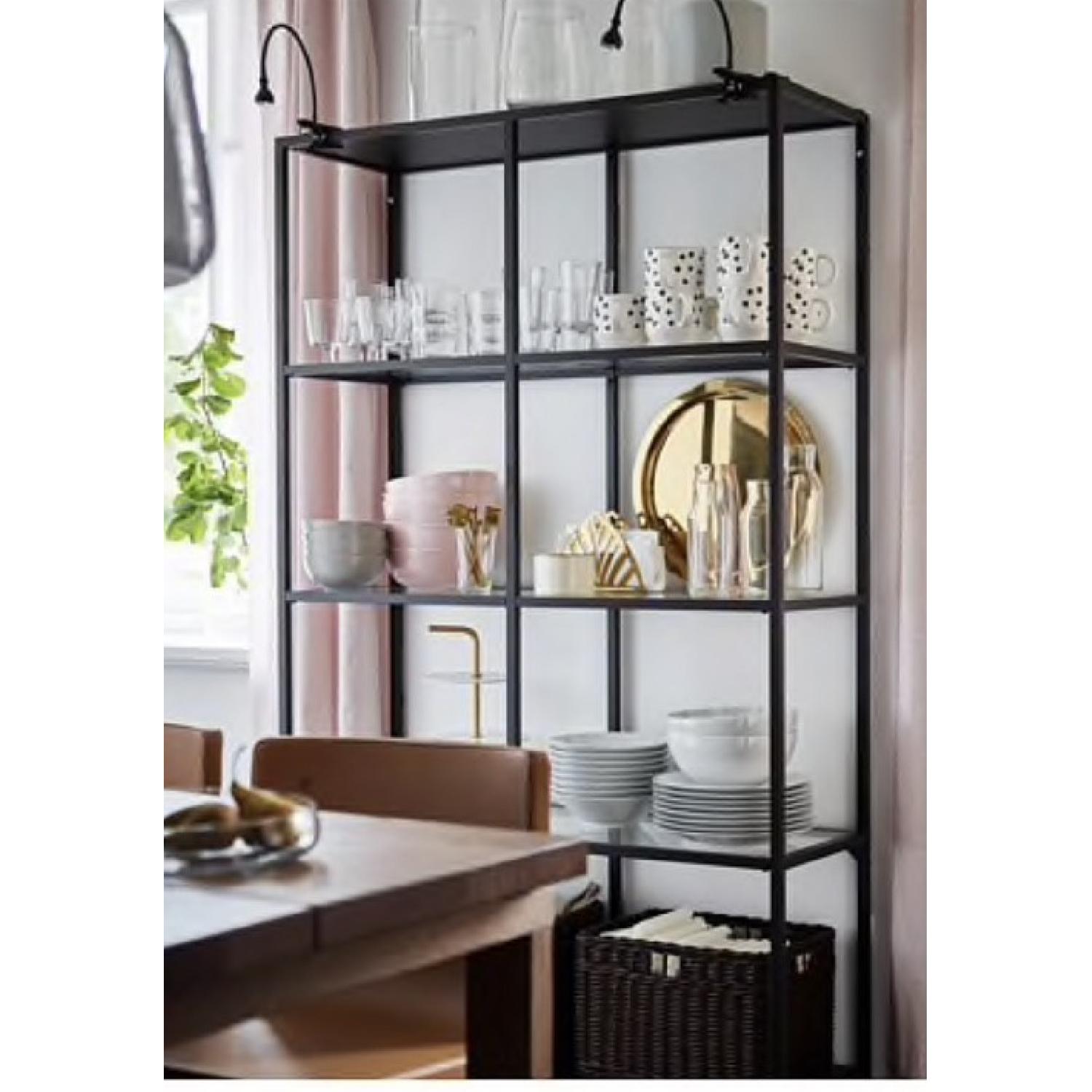 Ikea Vittsjo Black Glass Shelving Units - image-3