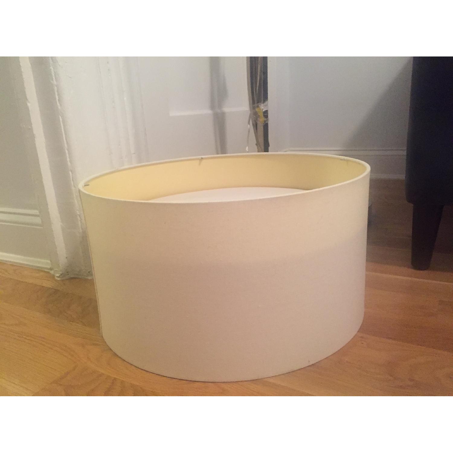 West Elm Overarching Linen Shade Floor Lamp - image-5