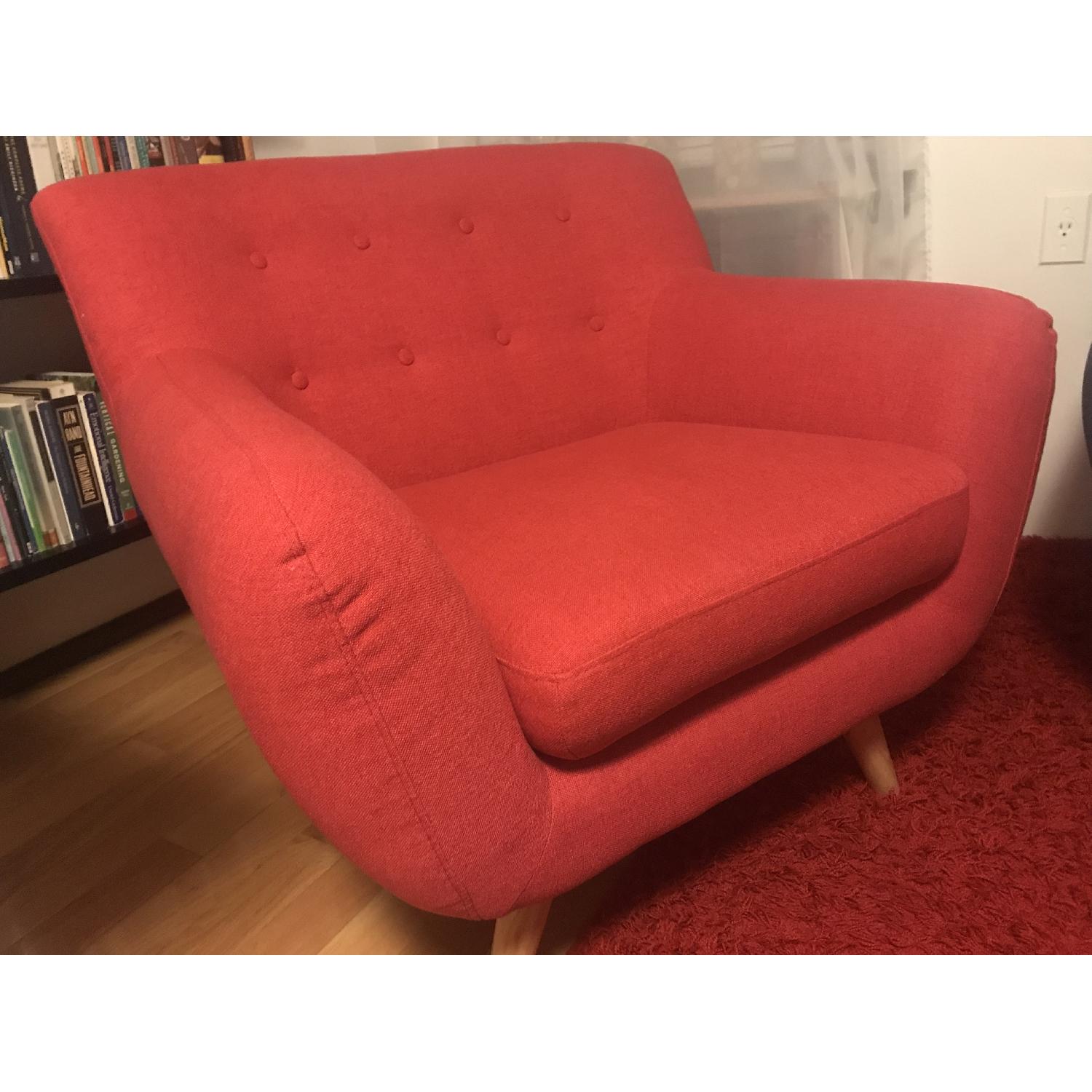 Divano Roma Furniture Mid-Century Modern Style Chair - image-2