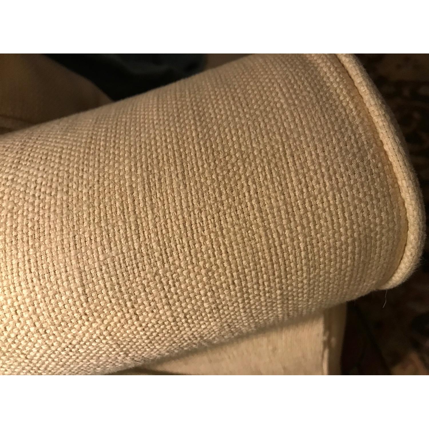 Ashley Pale Yellow Linen Weave Sleeper Sofa - image-4