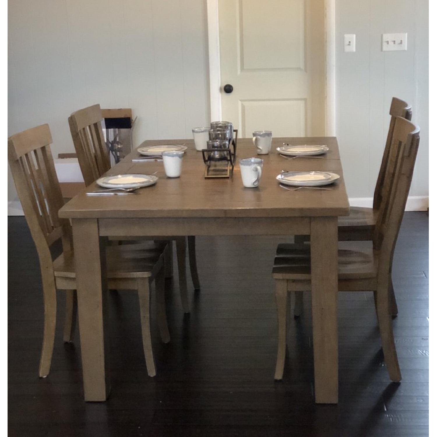 Jofran Distressed 5 Piece Expandable Farmhouse Dining Set - image-2