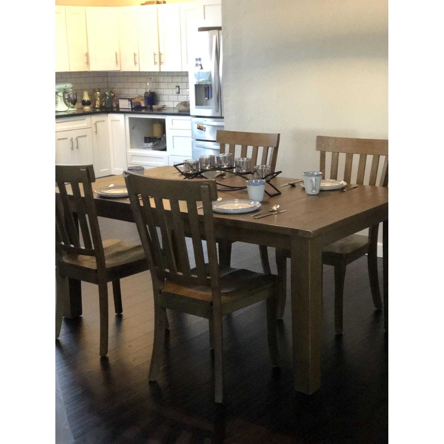 Jofran Distressed 5 Piece Expandable Farmhouse Dining Set - image-3