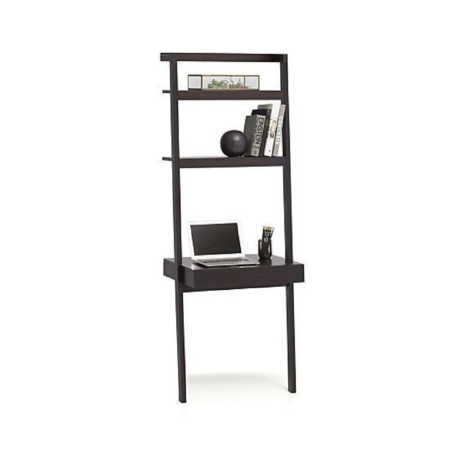 Crate & Barrel Sawyer Mocha Leaning Desk AptDeco