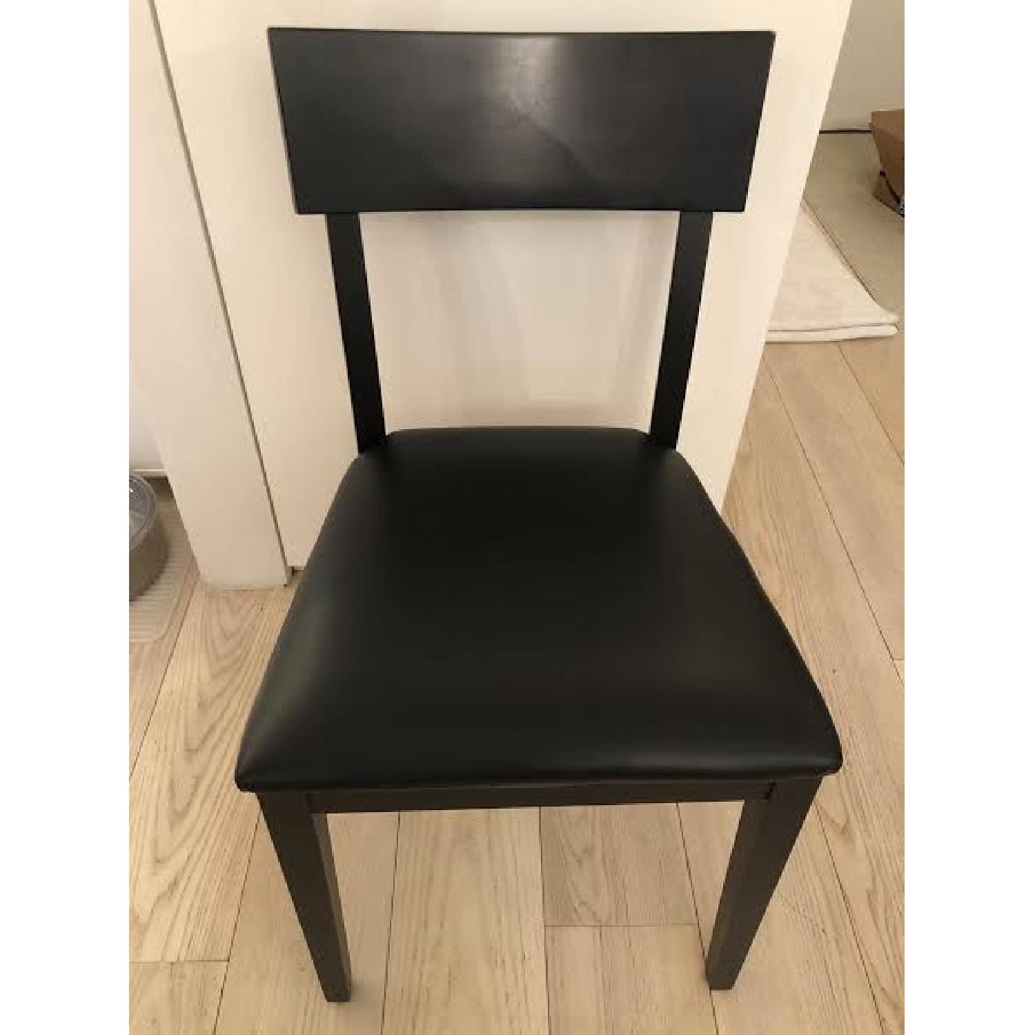 Room & Board Wood & Leather Dining Chairs - AptDeco