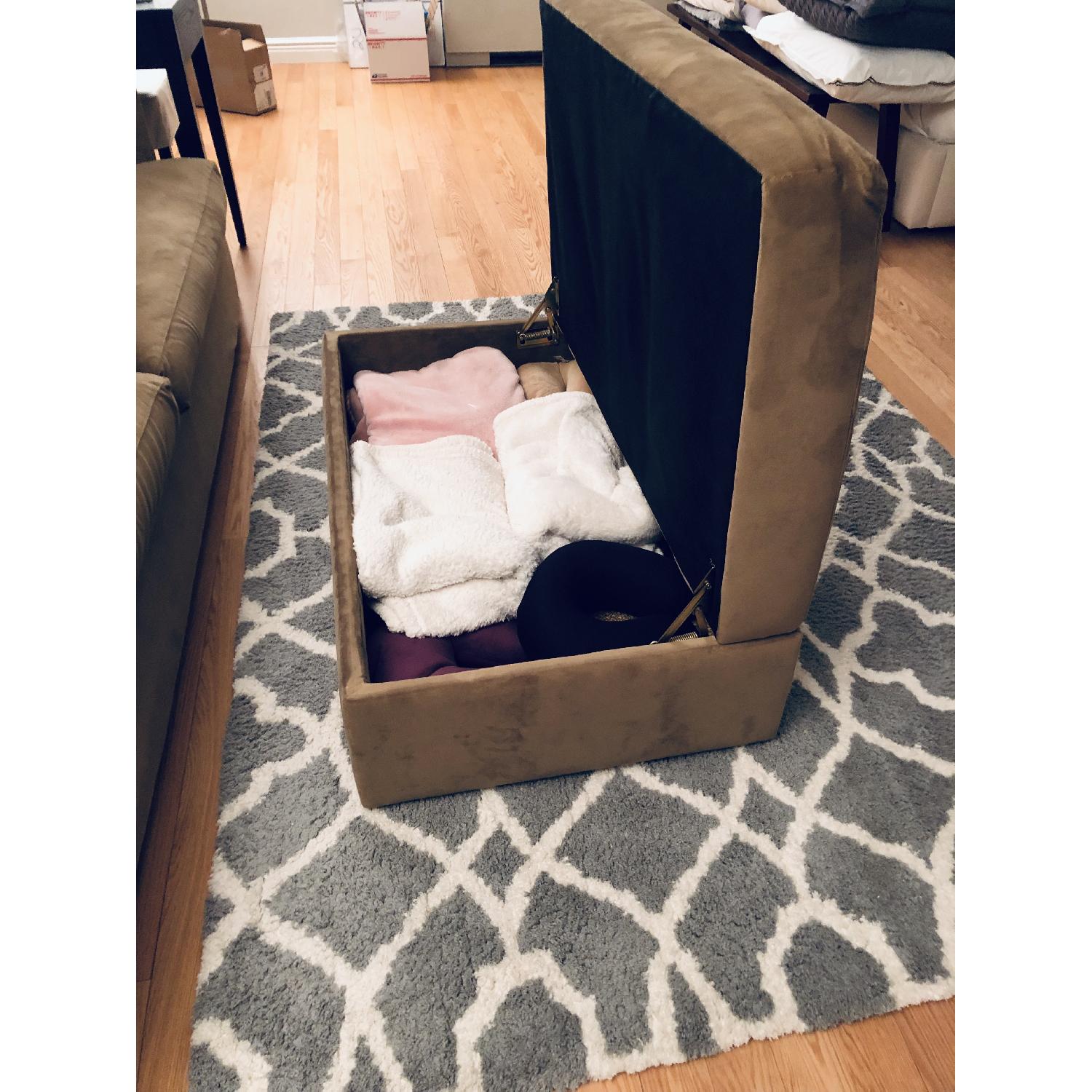 Crate & Barrel Lounge II Sofa & Storage Ottoman - image-1