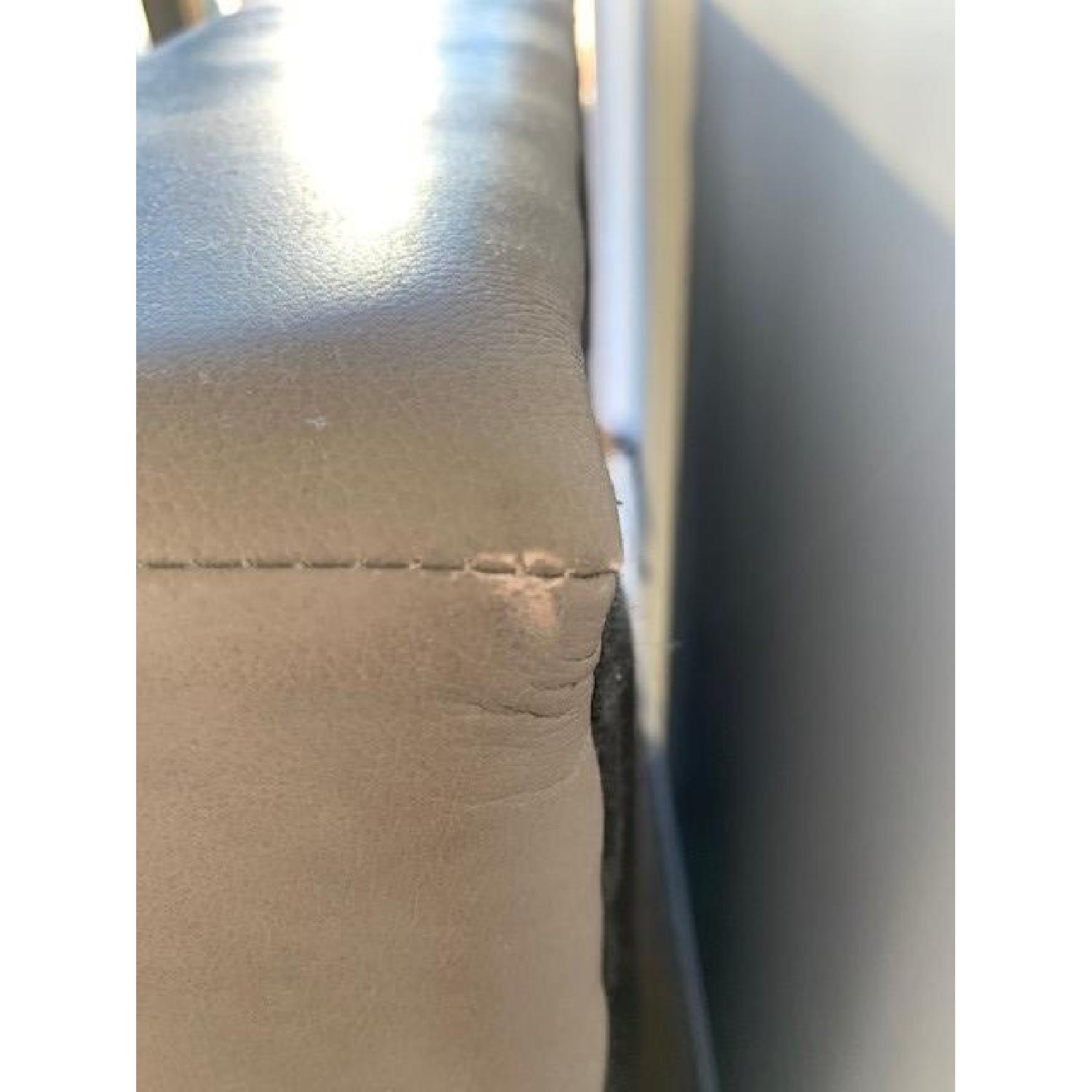 West Elm High Grid-Tufted Queen Headboard in Gray Leather - image-5