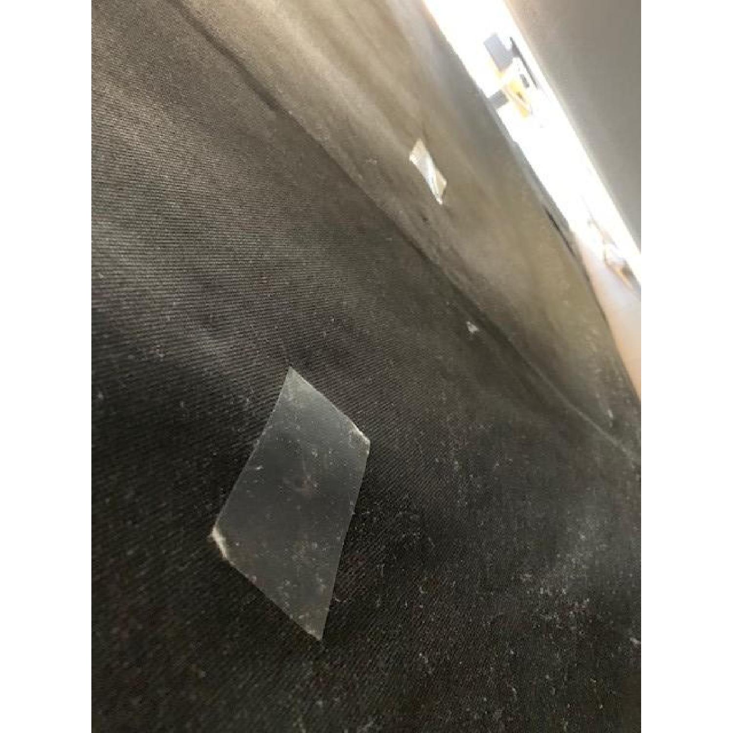 West Elm High Grid-Tufted Queen Headboard in Gray Leather - image-6