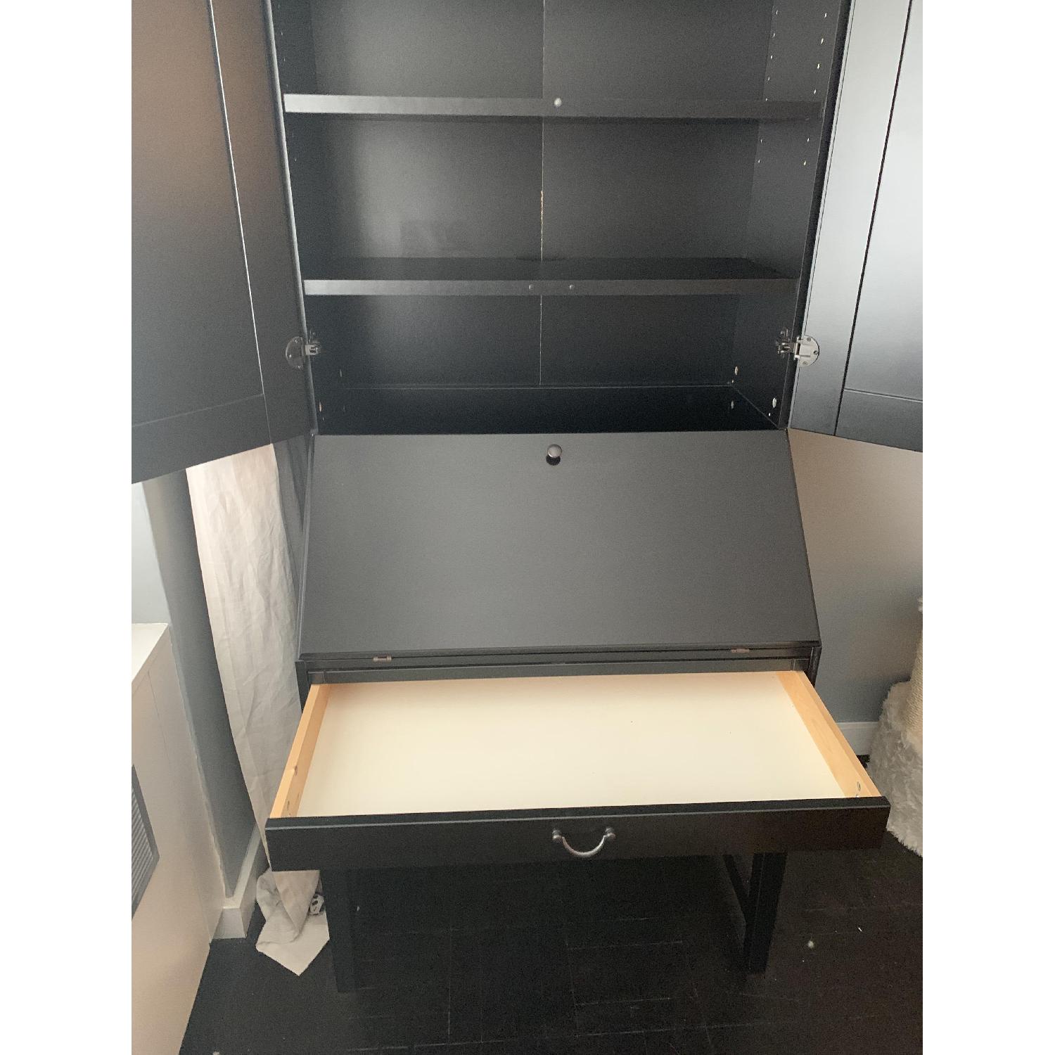 Ikea Hemnes Secretary Desk w/ Additional Hutch AptDeco