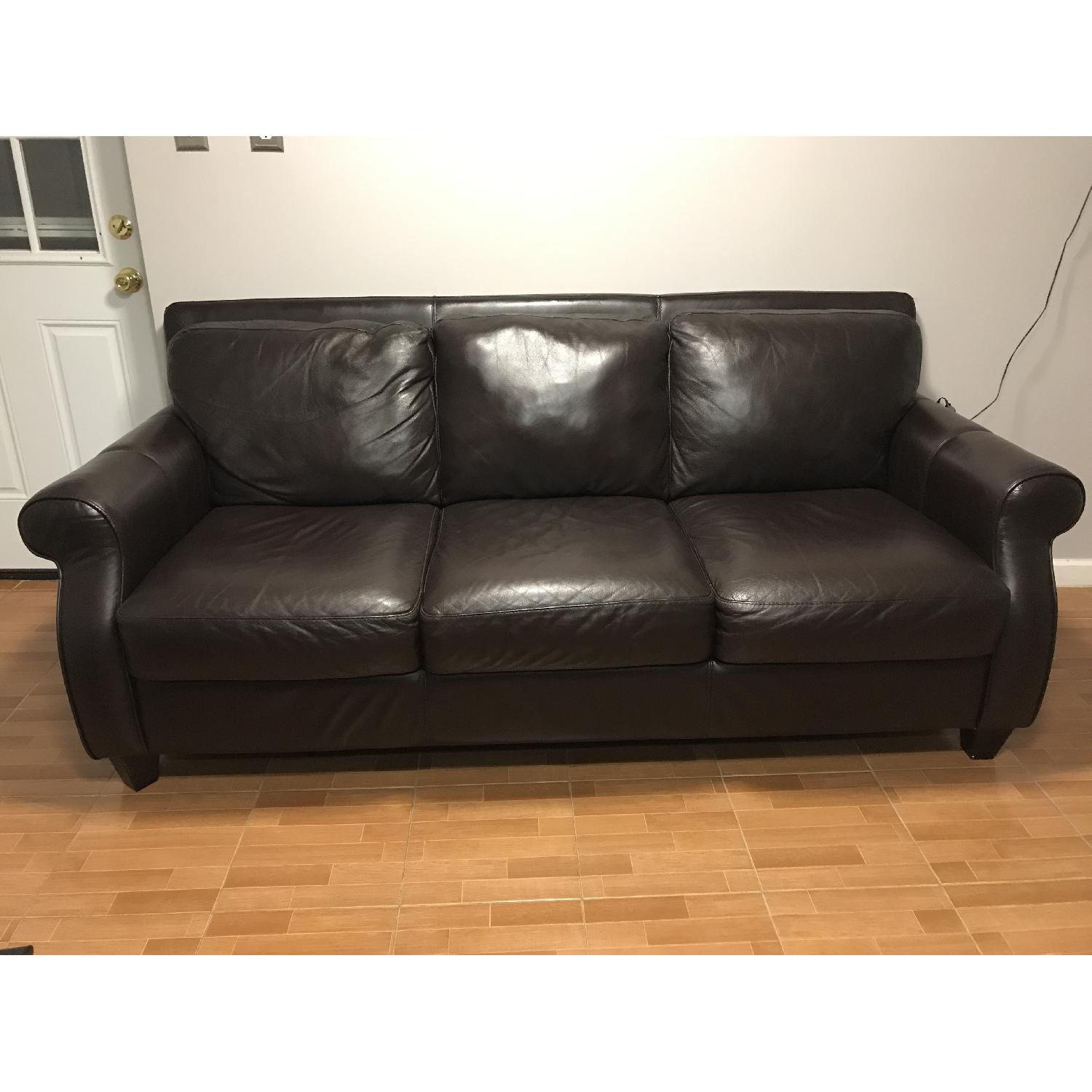 Raymour & Flanigan Leather Sofa - image-1