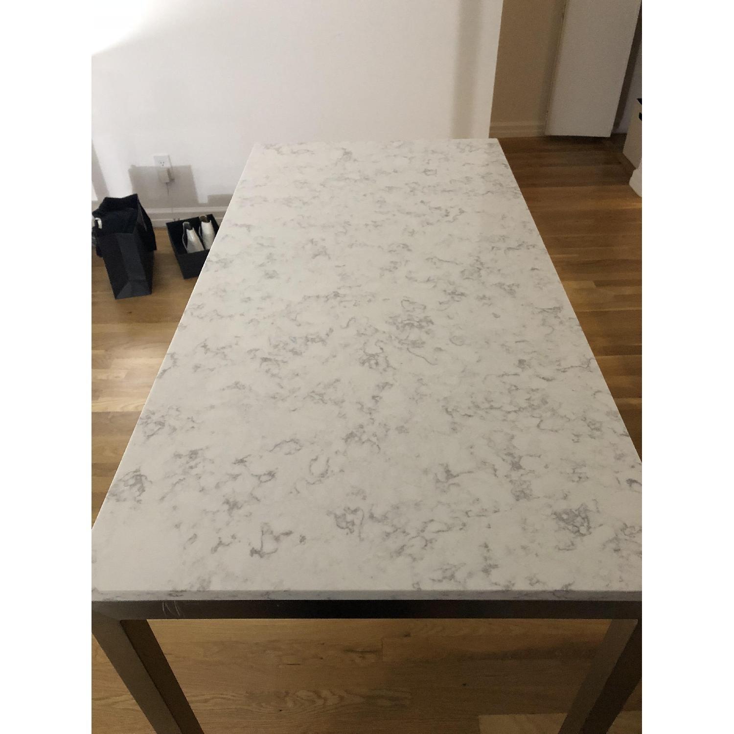 Room & Board Marble White Quartz Counter Height Dining Table - image-1