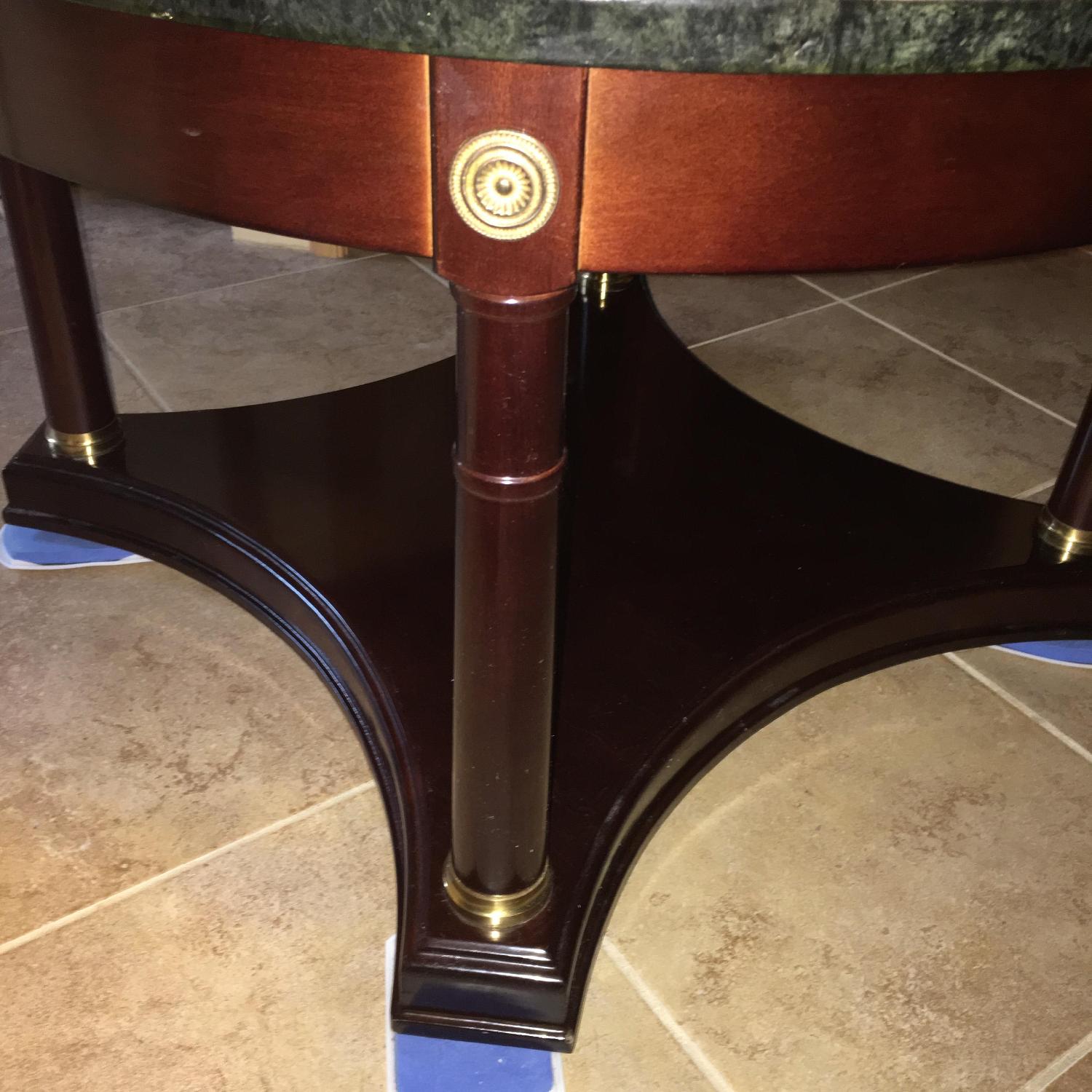 Bombay Company Green Marble Round Coffee Table - image-4