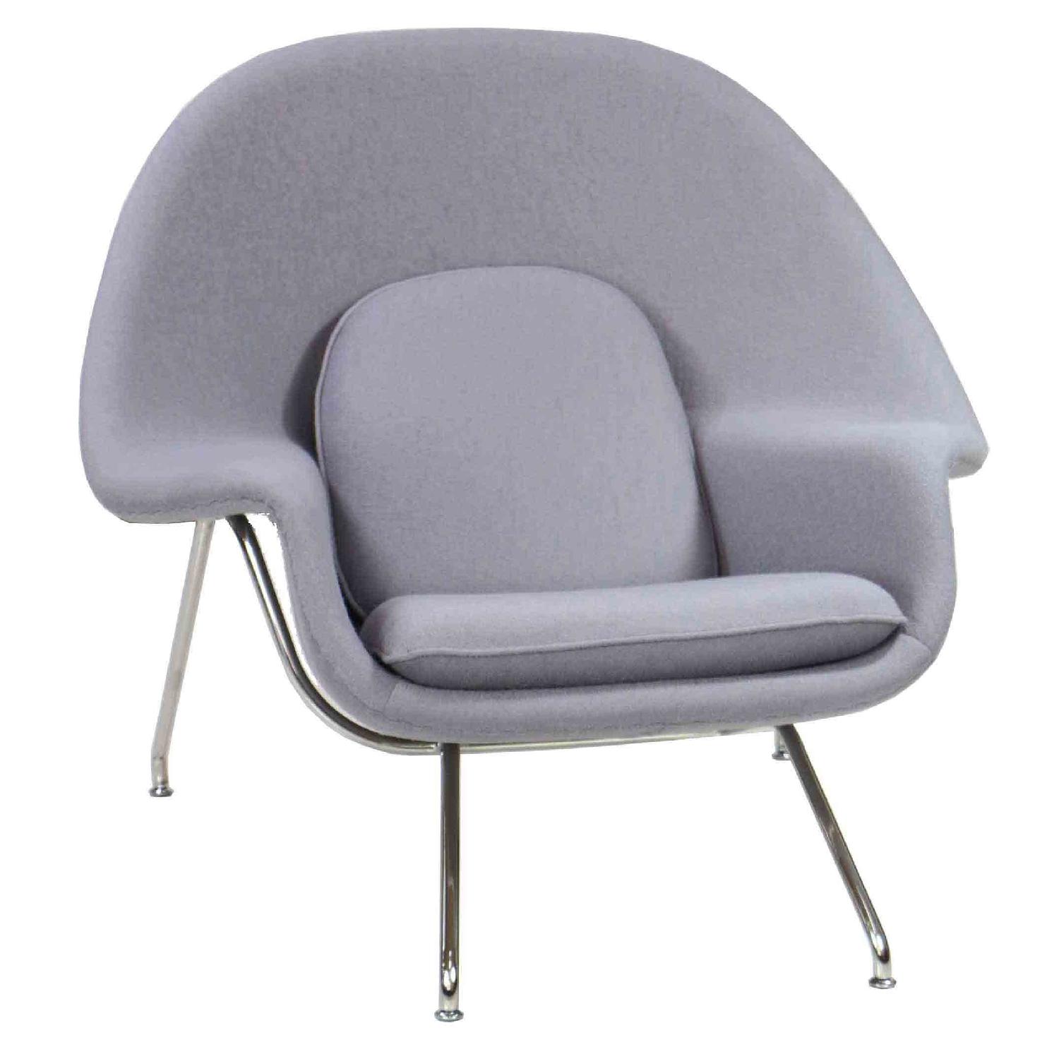 Manhattan Home Design Womb Chair Replica & Ottoman - image-1