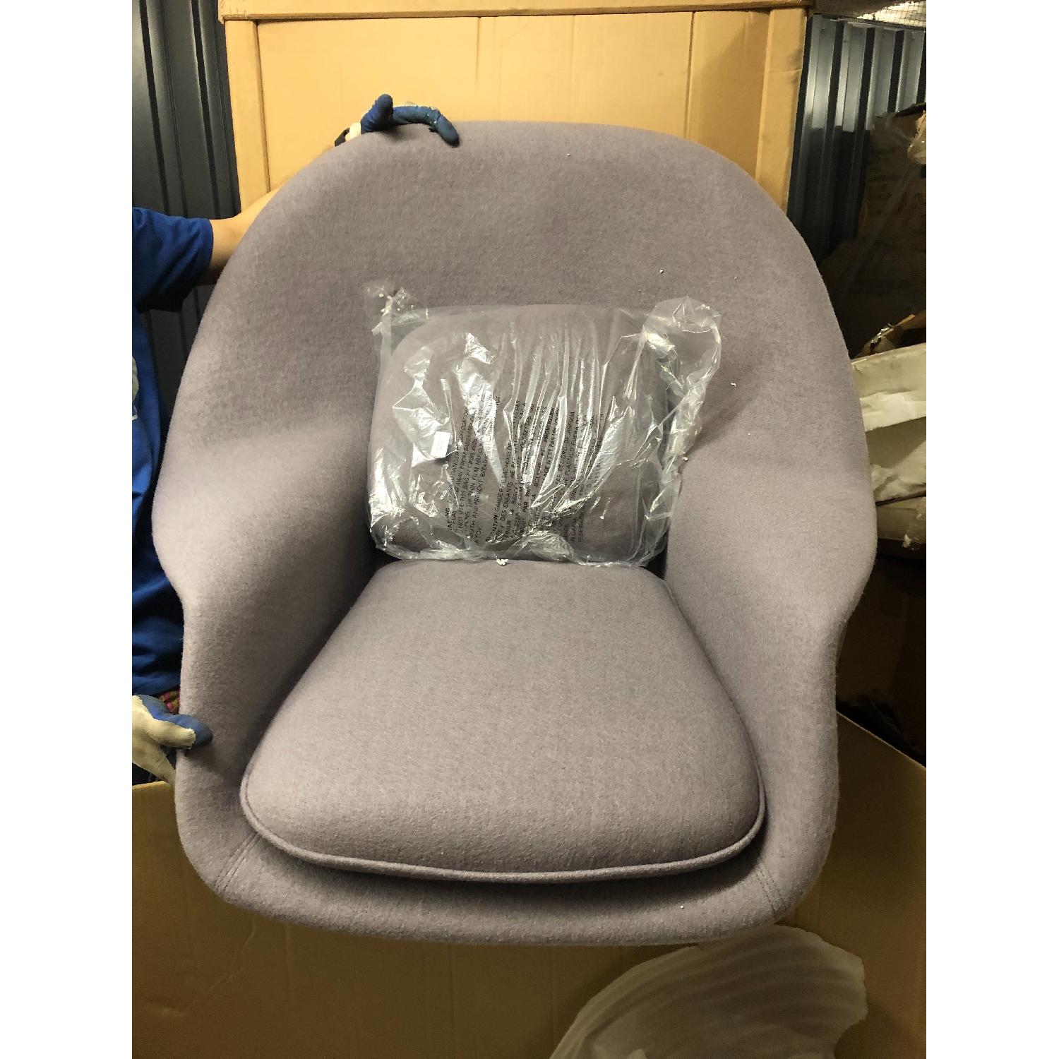 Manhattan Home Design Womb Chair Replica & Ottoman - image-5