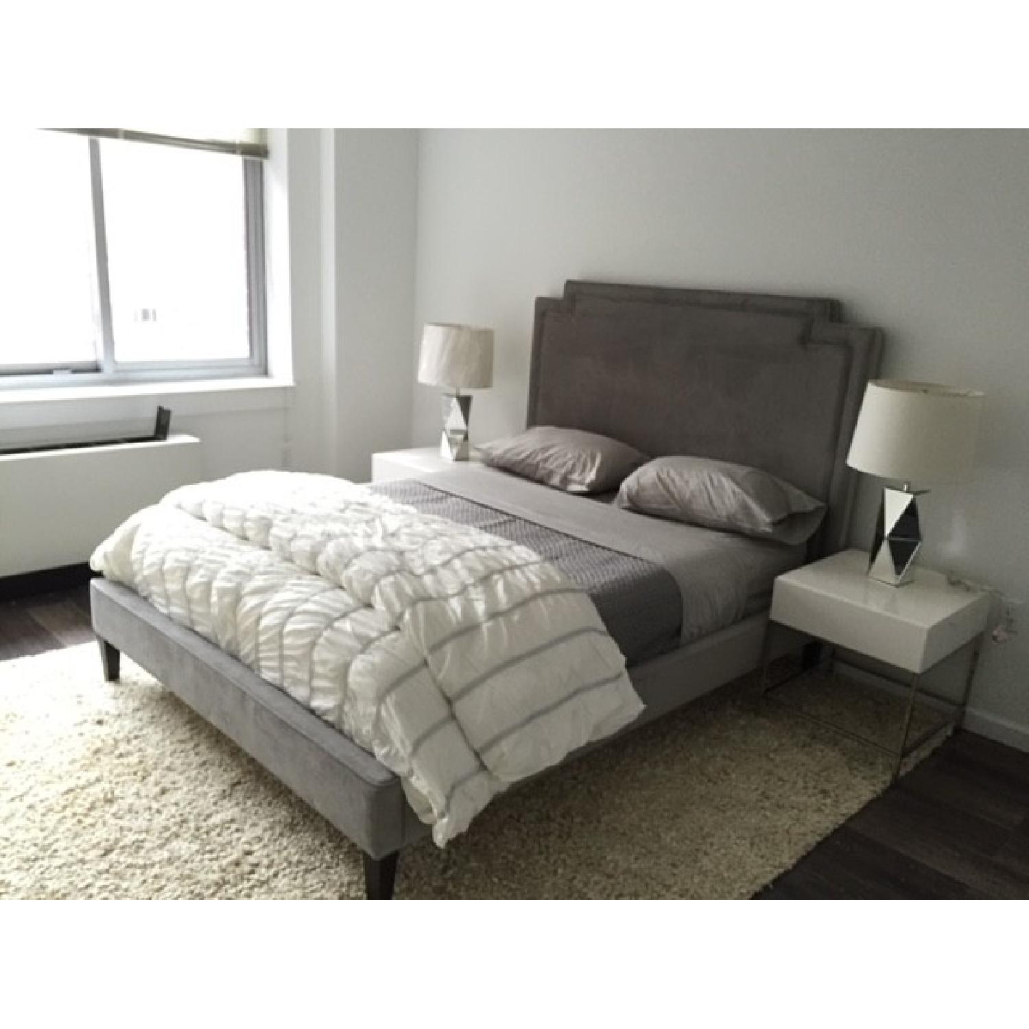 West Elm Harlow Velvet Upholstered Bed - image-3