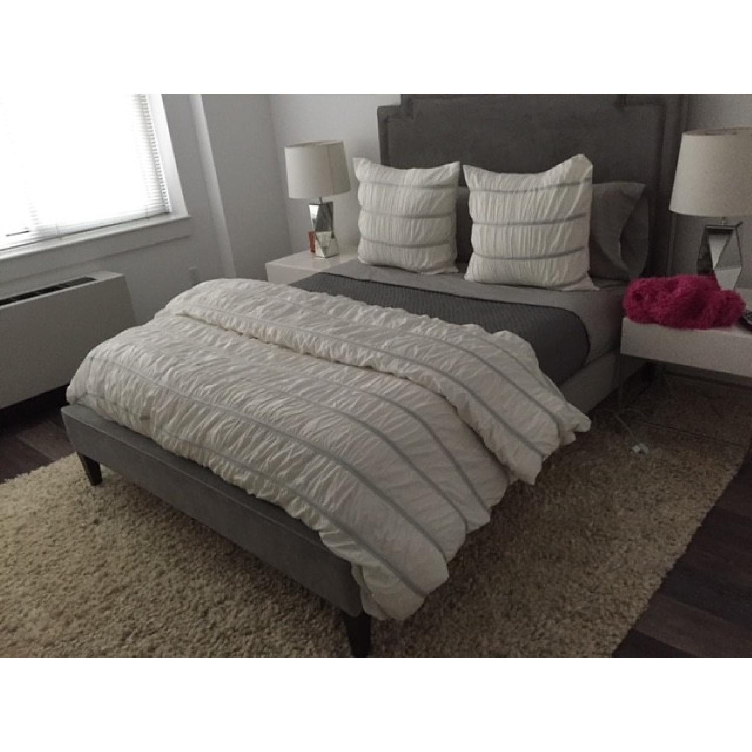 West Elm Harlow Velvet Upholstered Bed - image-4