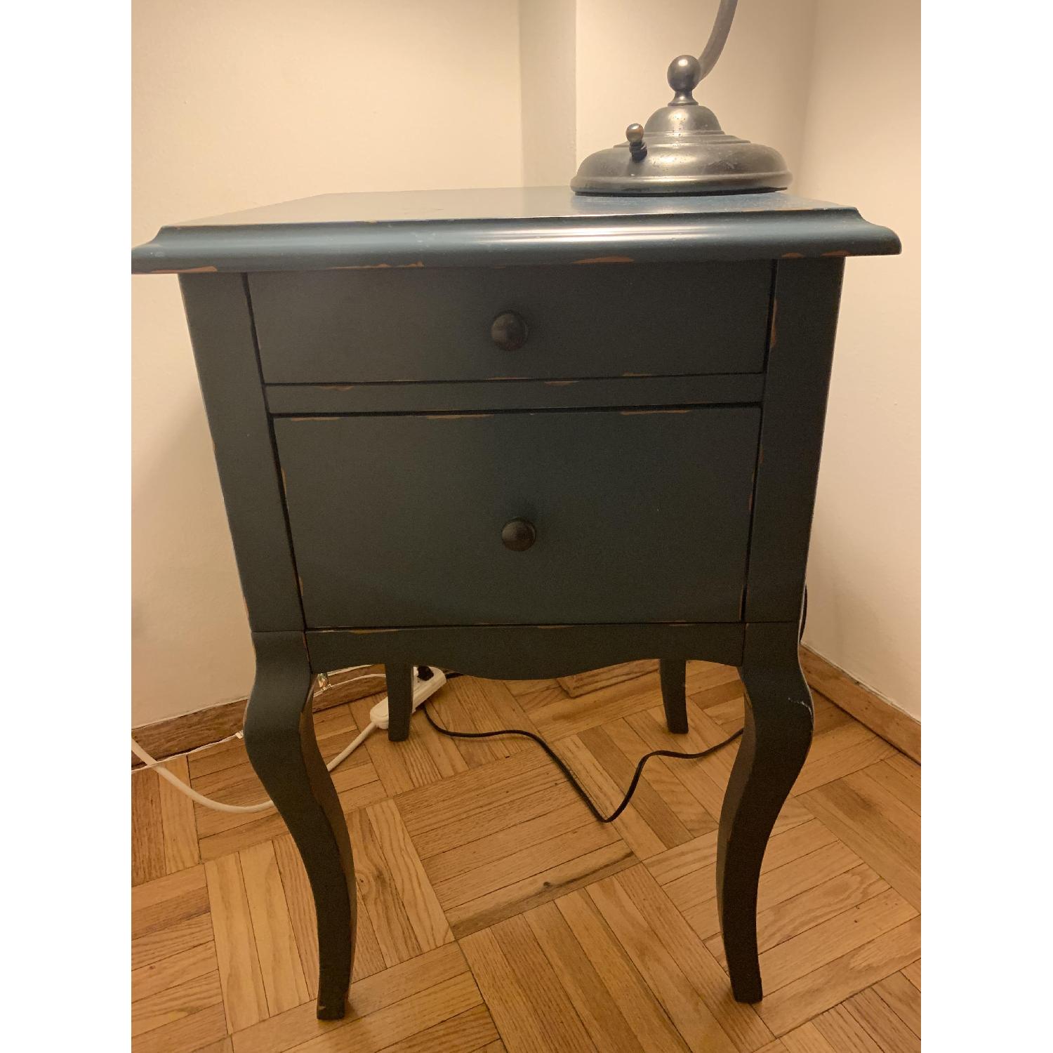 Pottery Barn Shabby Chic Bedside Table - image-3