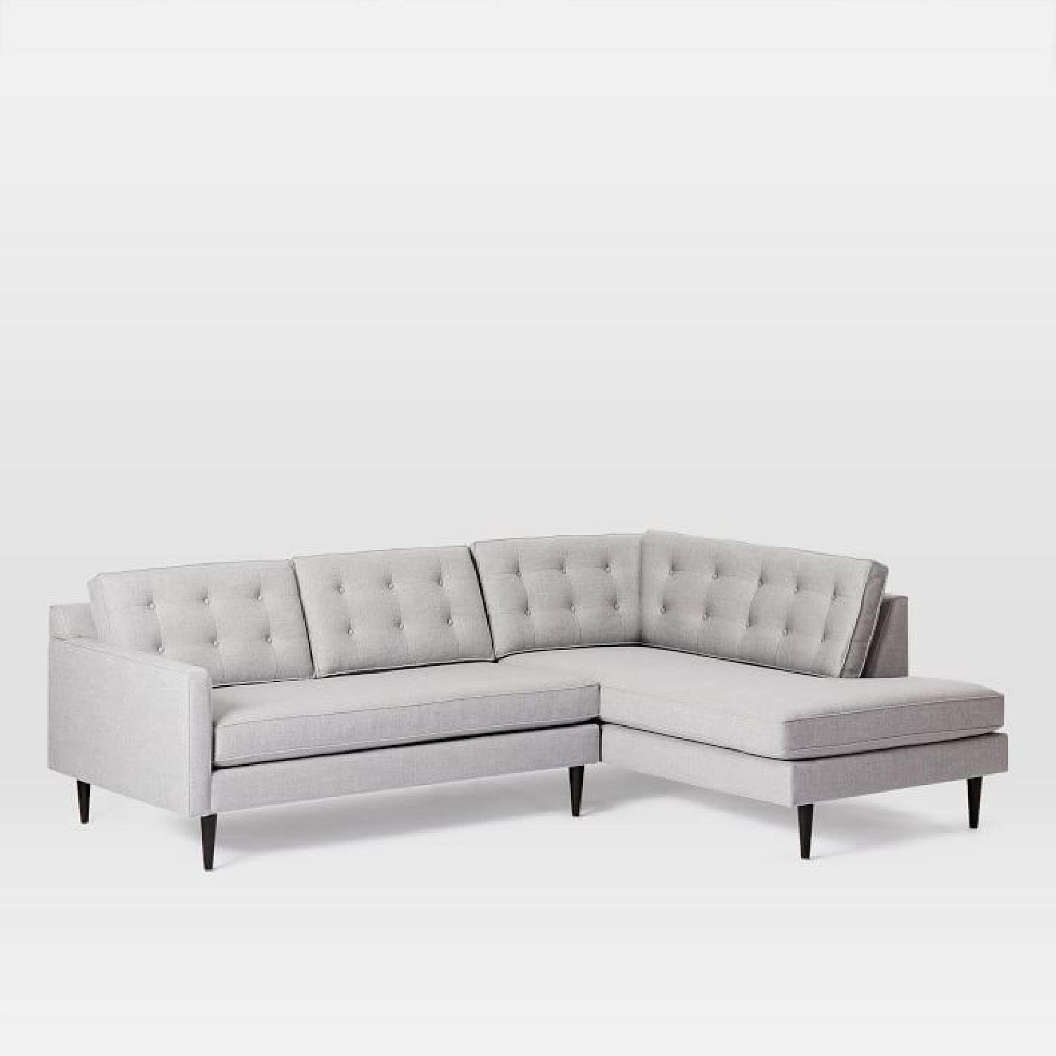 West Elm Drake 2Piece Terminal Chaise Sectional Sofa AptDeco