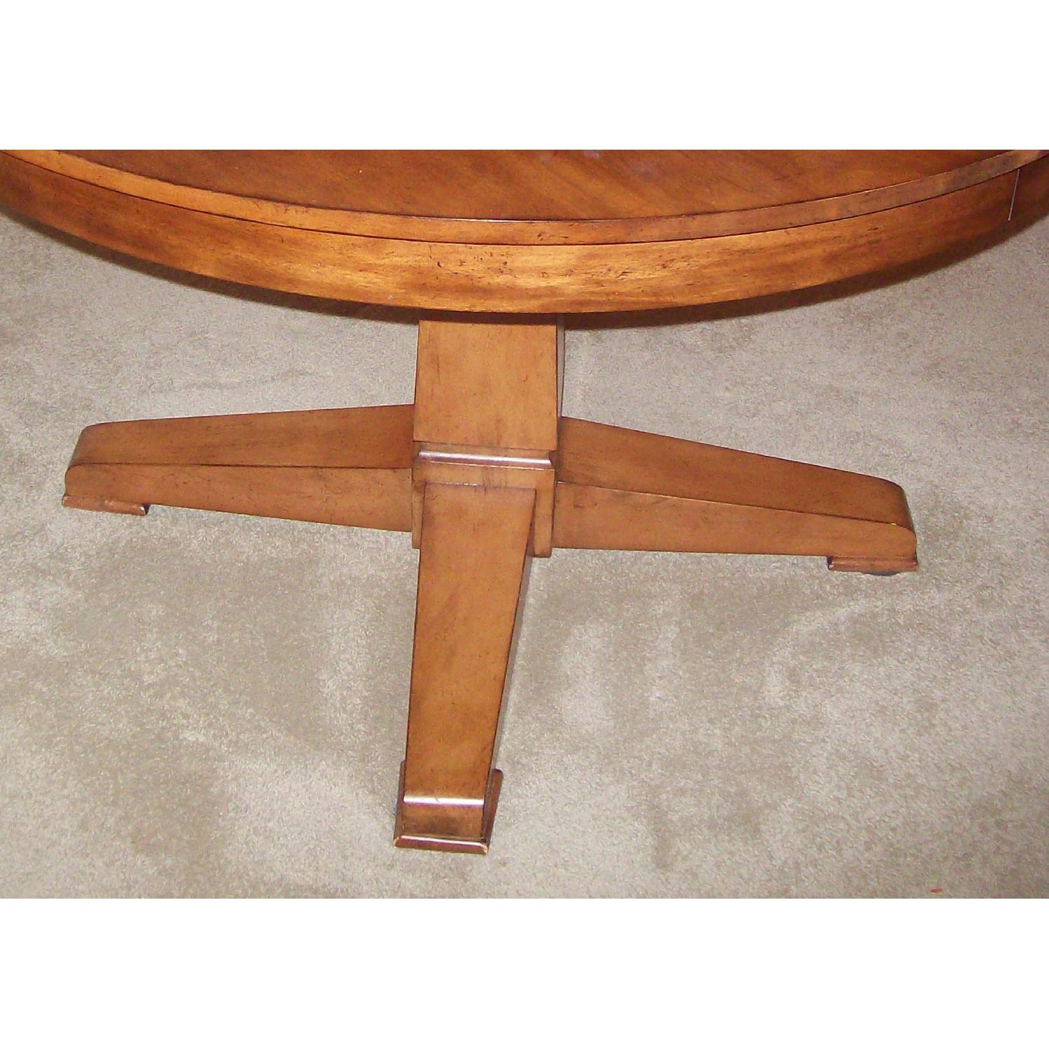 Ethan Allen Round Extendable Dining Table - image-3