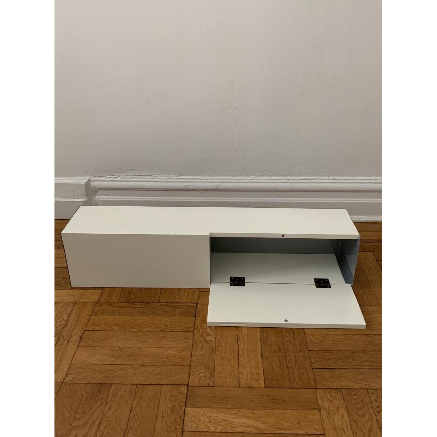 CB2 Hide n' Seek Storage Shelf in White - image-3