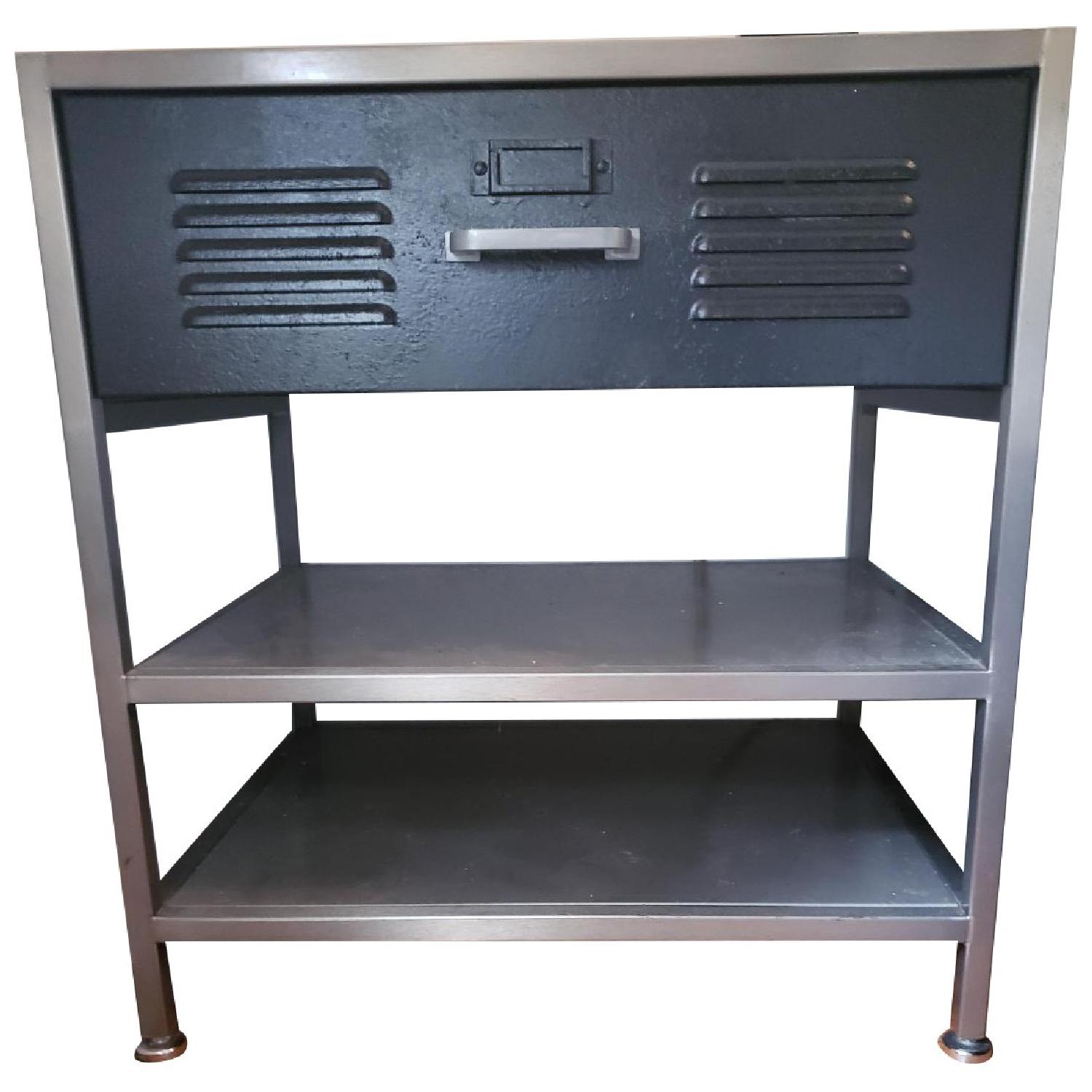 Pottery Barn Locker Side Table AptDeco
