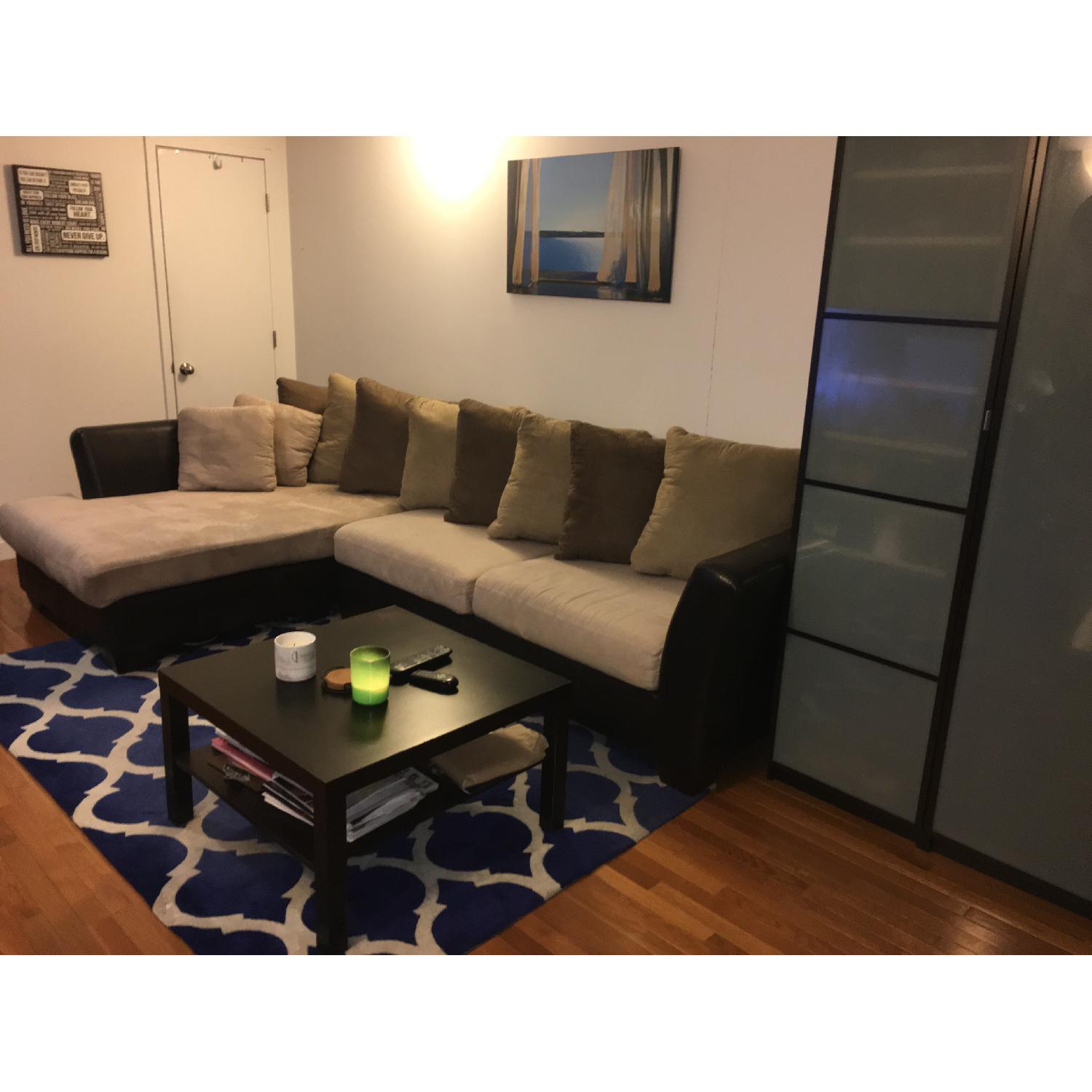 Faux Leather 2-Piece Sectional Sofa w/ Chaise - image-1