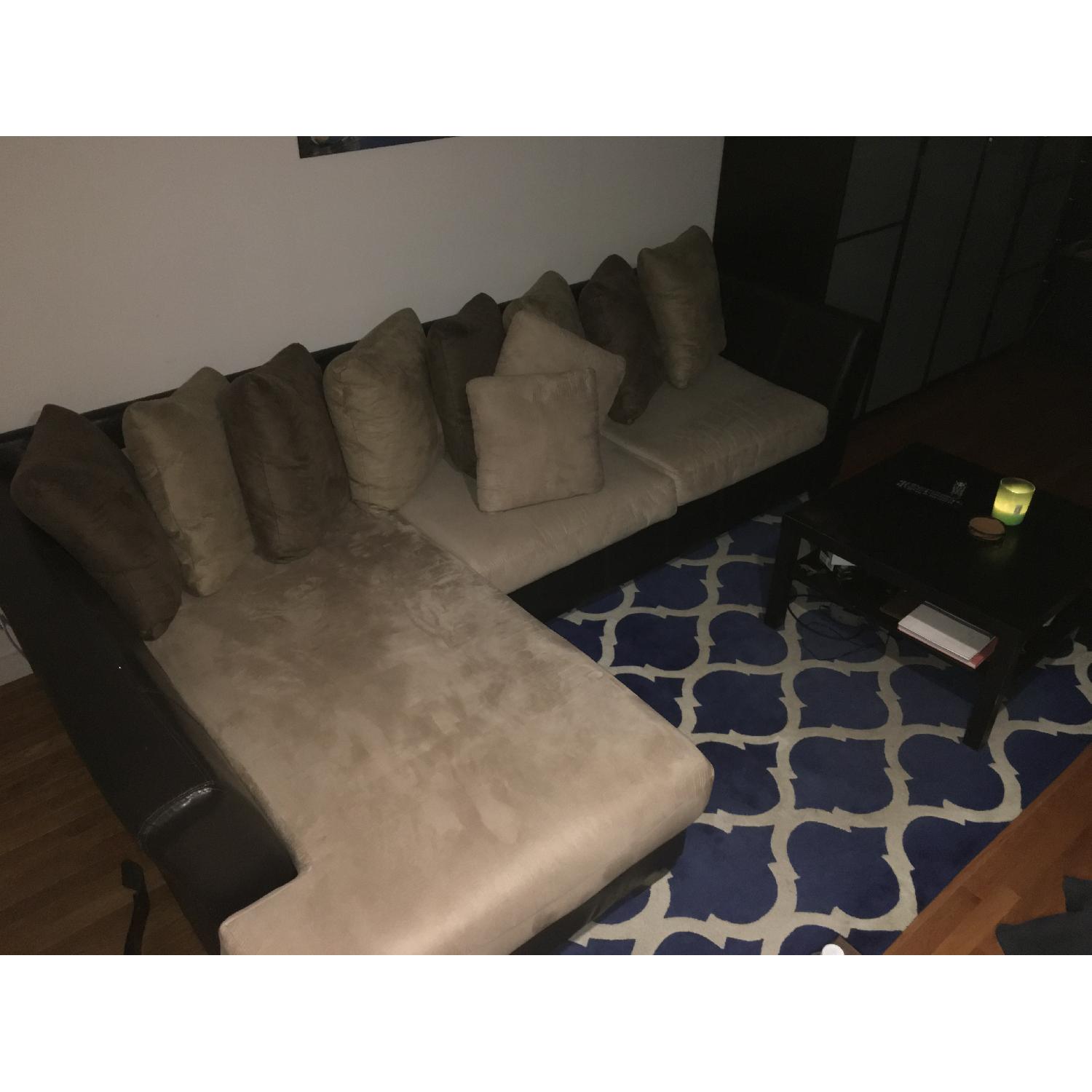 Faux Leather 2-Piece Sectional Sofa w/ Chaise - image-3