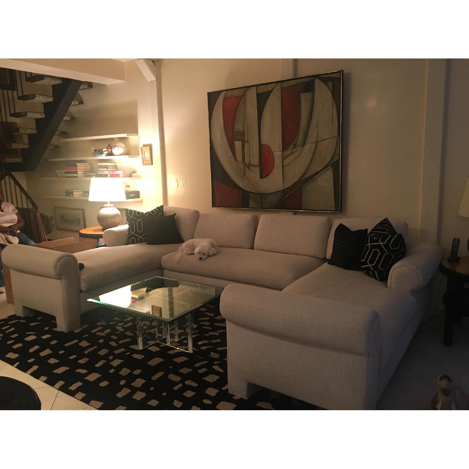 Custom Off-White 3-Piece Sectional Sofa - image-1