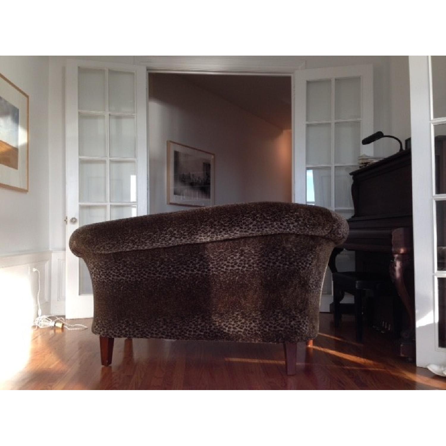 Structube Canada Brown Velvet Loveseat - image-3