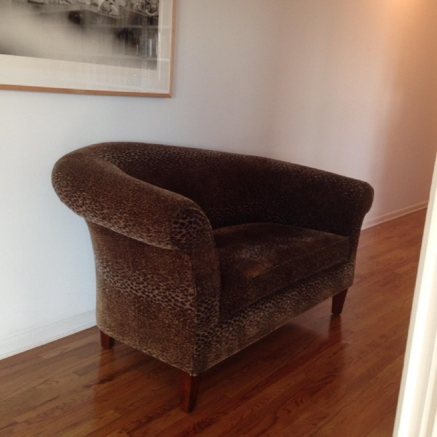 Structube Canada Brown Velvet Loveseat - image-4