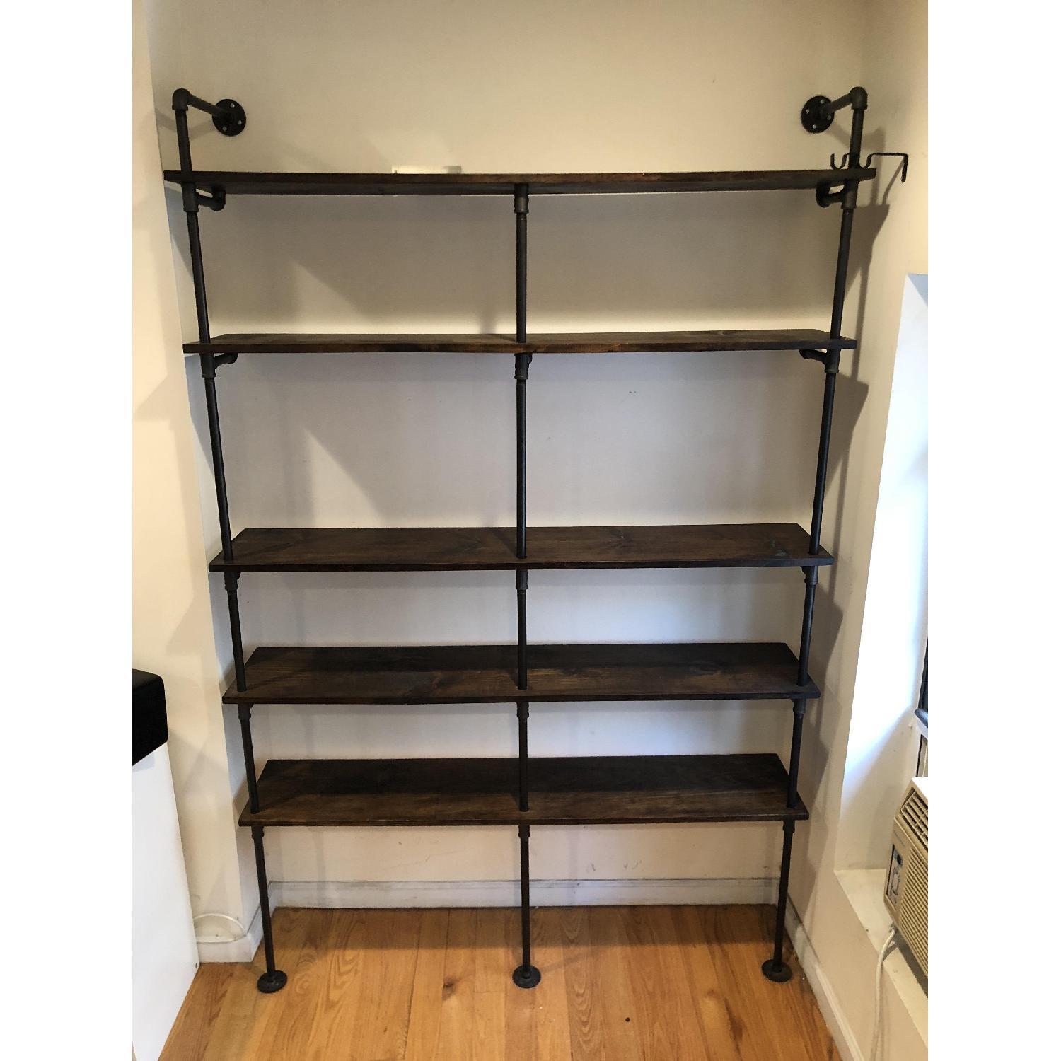 Wood & Pipe Bookshelf - image-1