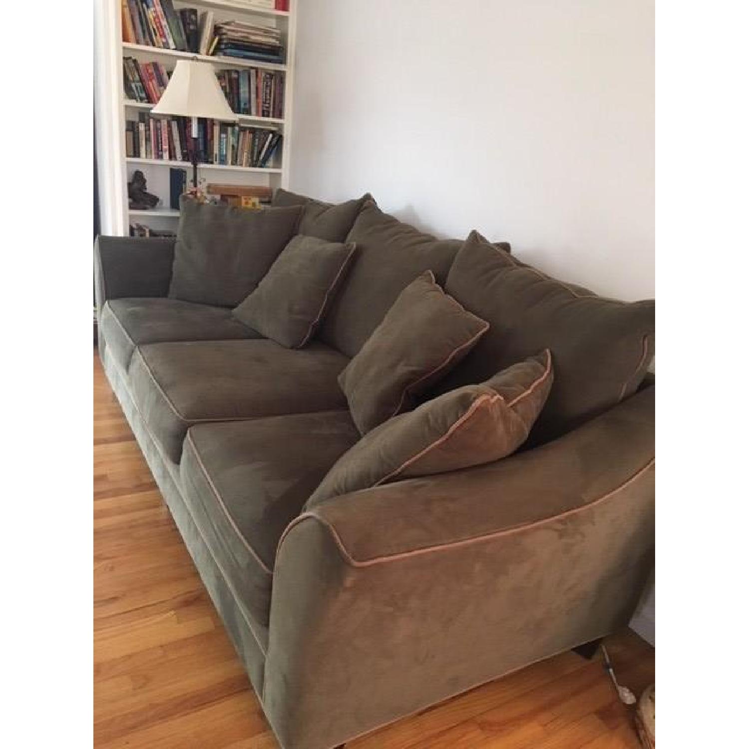 Raymour & Flanigan Briarwood Green Sofa - image-3