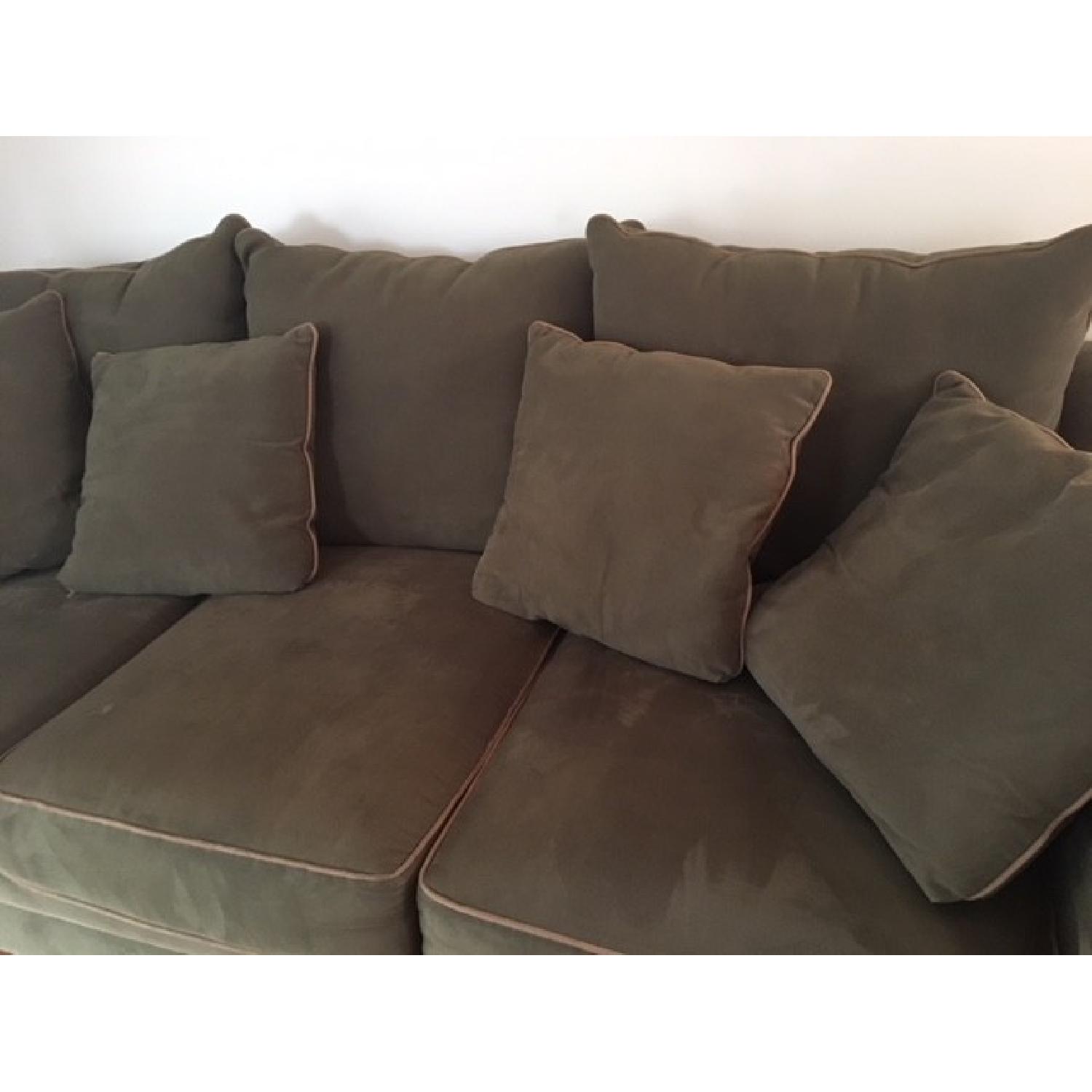 Raymour & Flanigan Briarwood Green Sofa - image-4